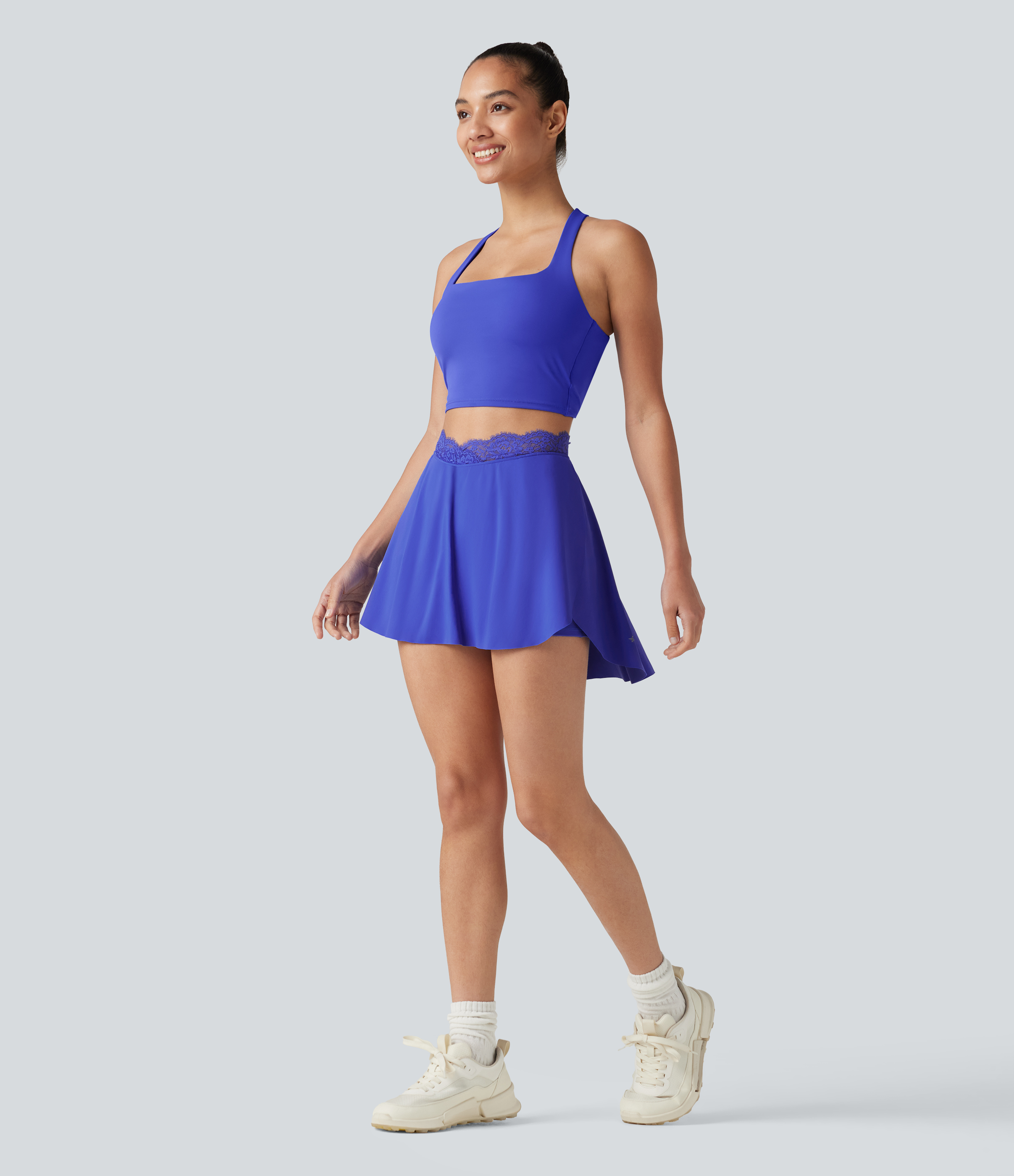 Women's SoftlyZero™ Airy High Waisted Contrast Lace Curved Split
