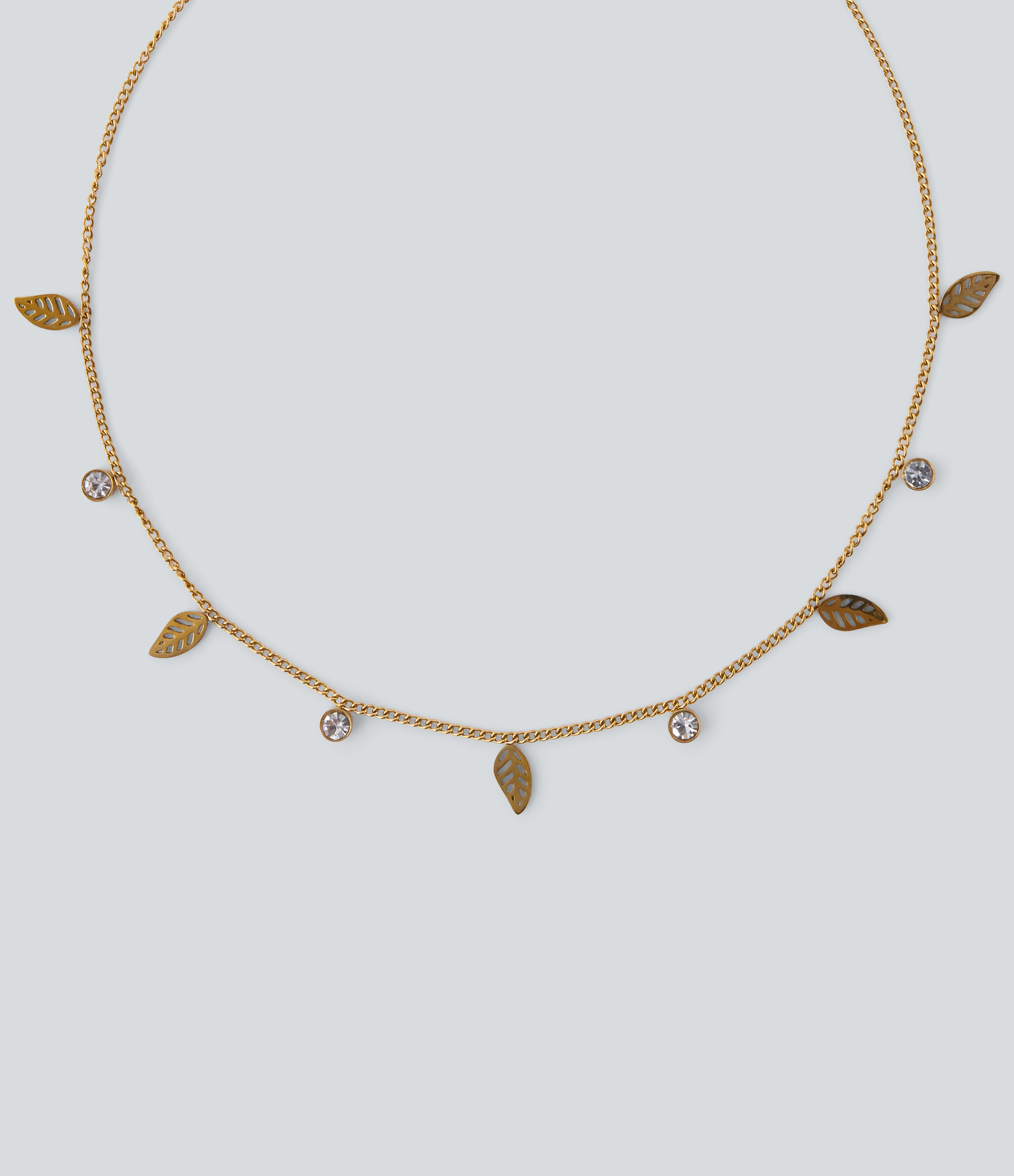 Gold Leaves Pendant Necklace / 2