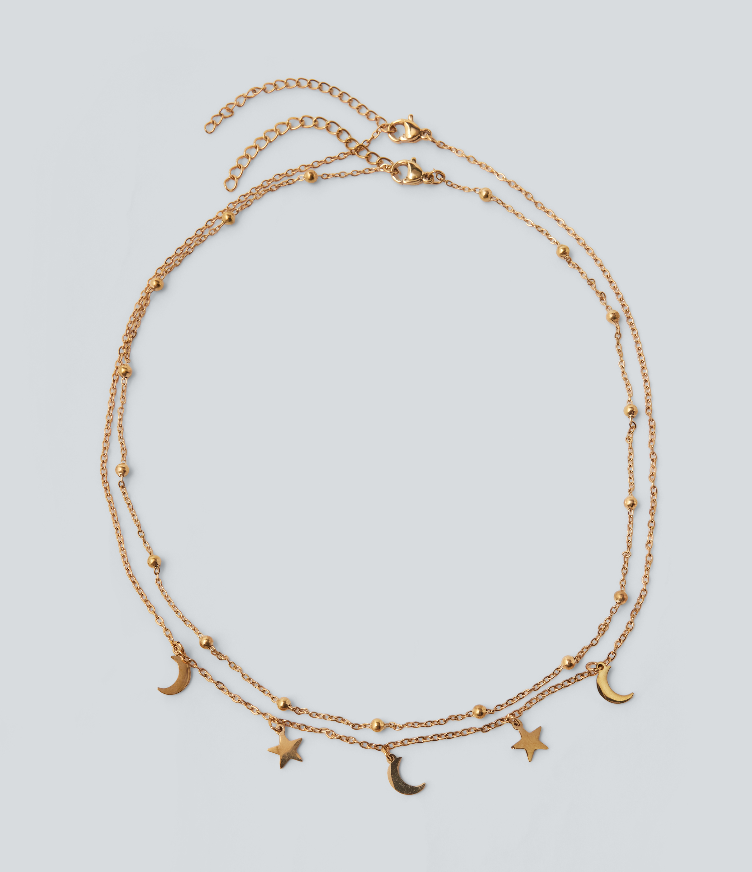 Star and Moon Necklace Set