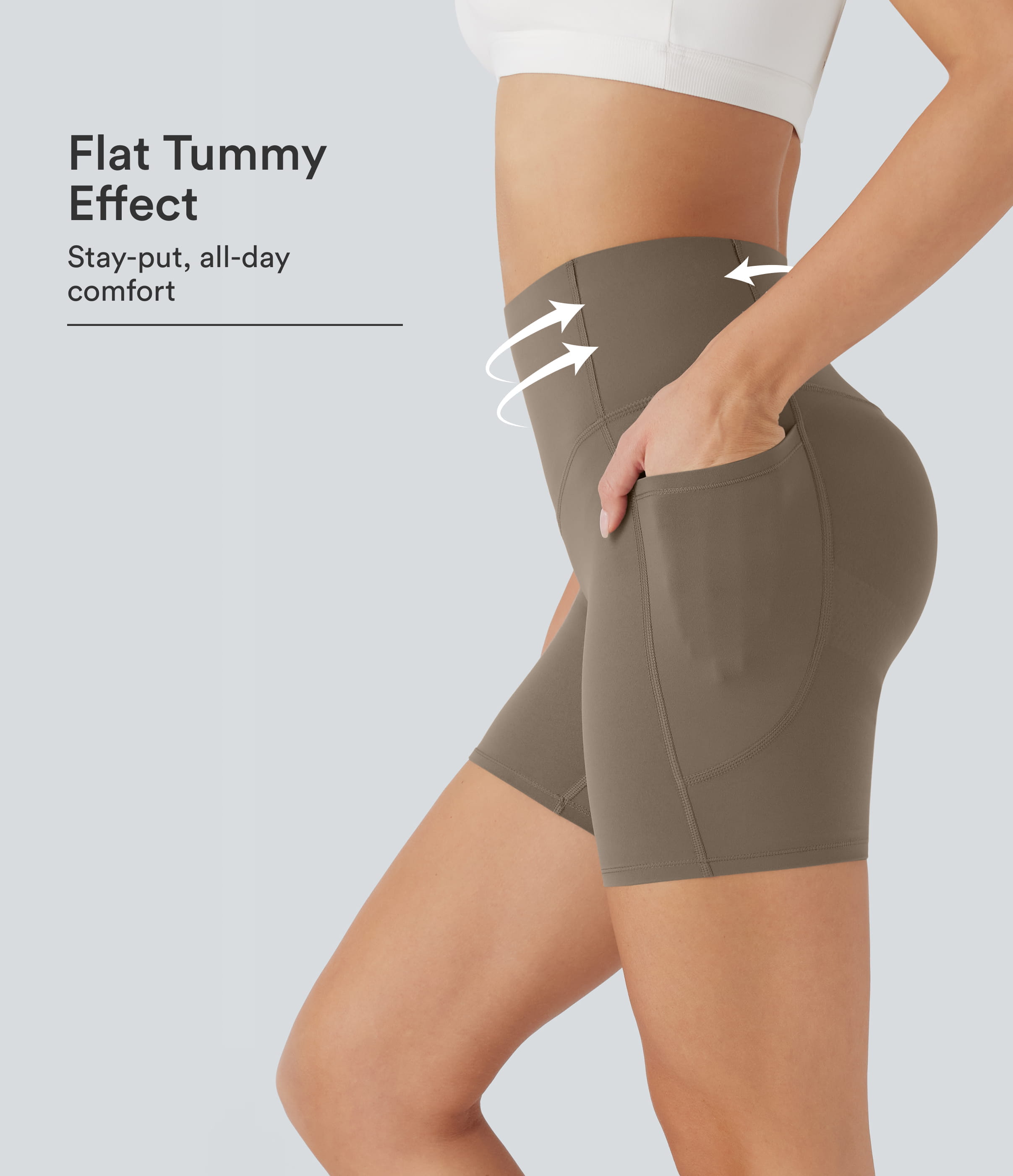 Halara UltraSculpt™ High Waisted Butt Lifting Tummy Control Pocket Shaping Training Biker Shorts 5''