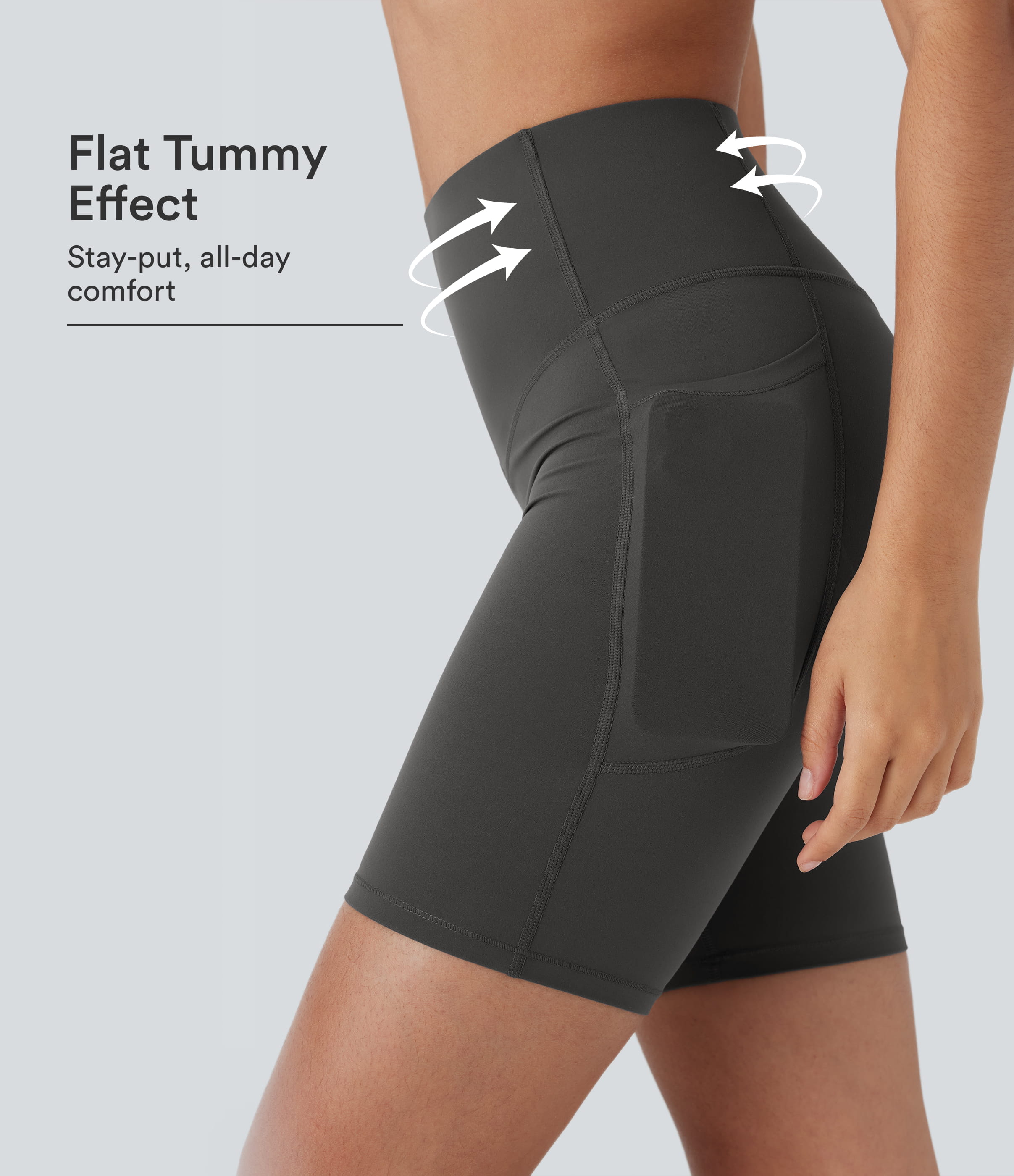 Halara UltraSculpt™ High Waisted Butt Lifting Tummy Control Pocket Shaping Training Biker Shorts 7''