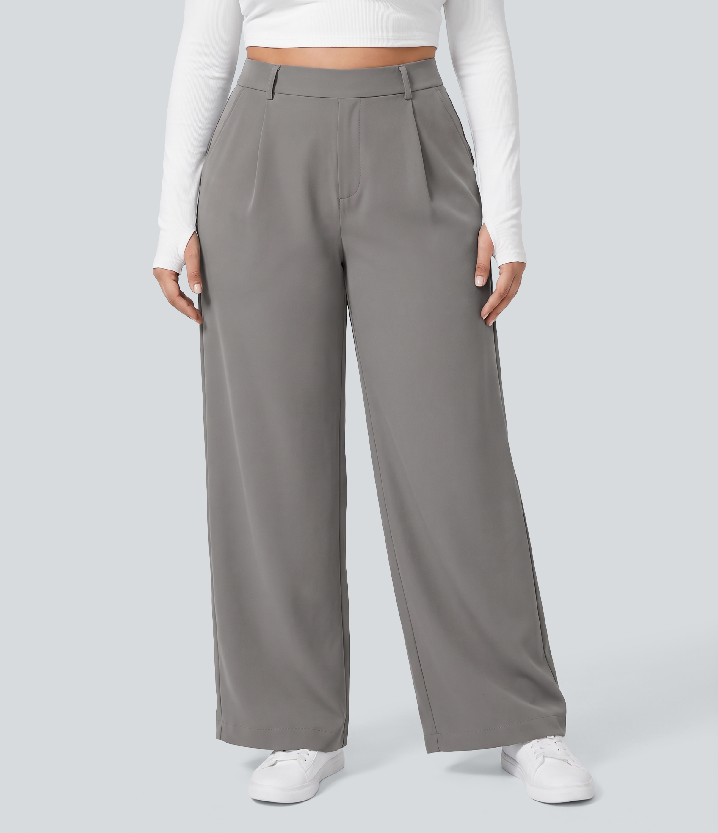 Halara Flex™ DayStretch High Waisted Pocket Straight Leg Work Plus Size Pants
