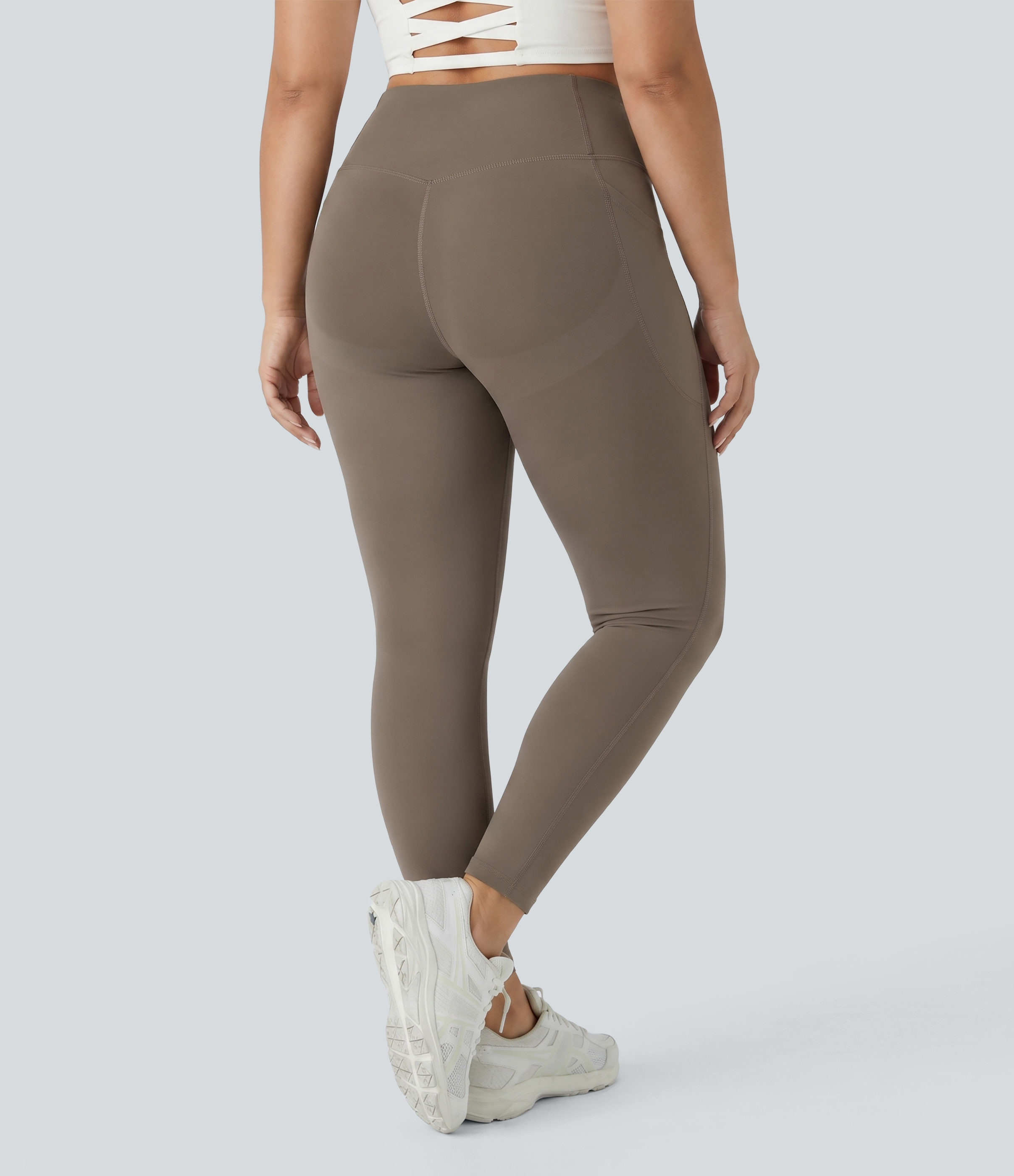 Κολάν Προπόνησης Plus Size Halara UltraSculpt™ SoCinched με Υψηλή Μέση, Ανύψωση Οπισθίων, Έλεγχο Κοιλιάς και Τσέπες