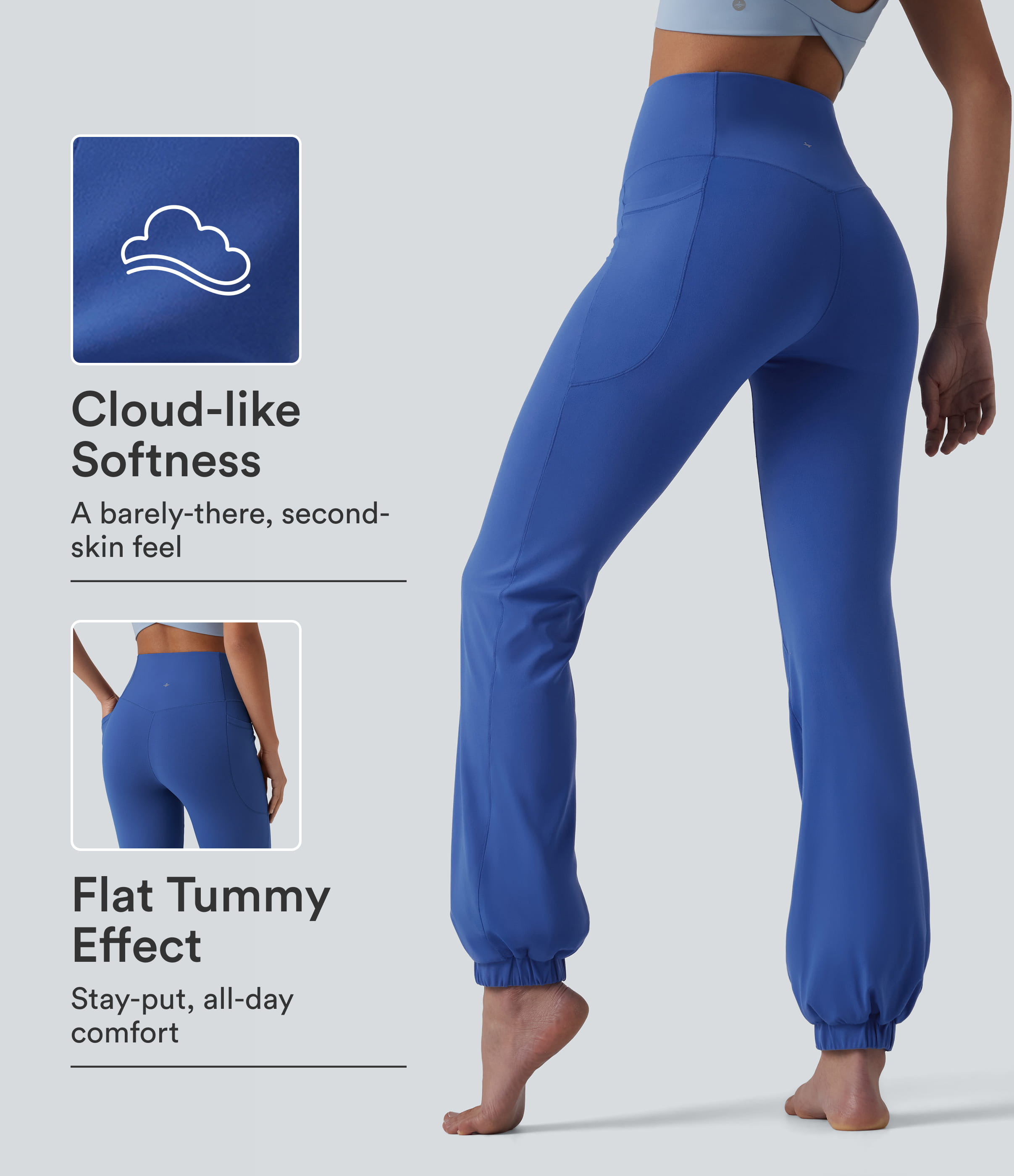SoftlyZero™ High Waisted Tummy Control Dance Balloon Joggers with Pockets-UPF50+