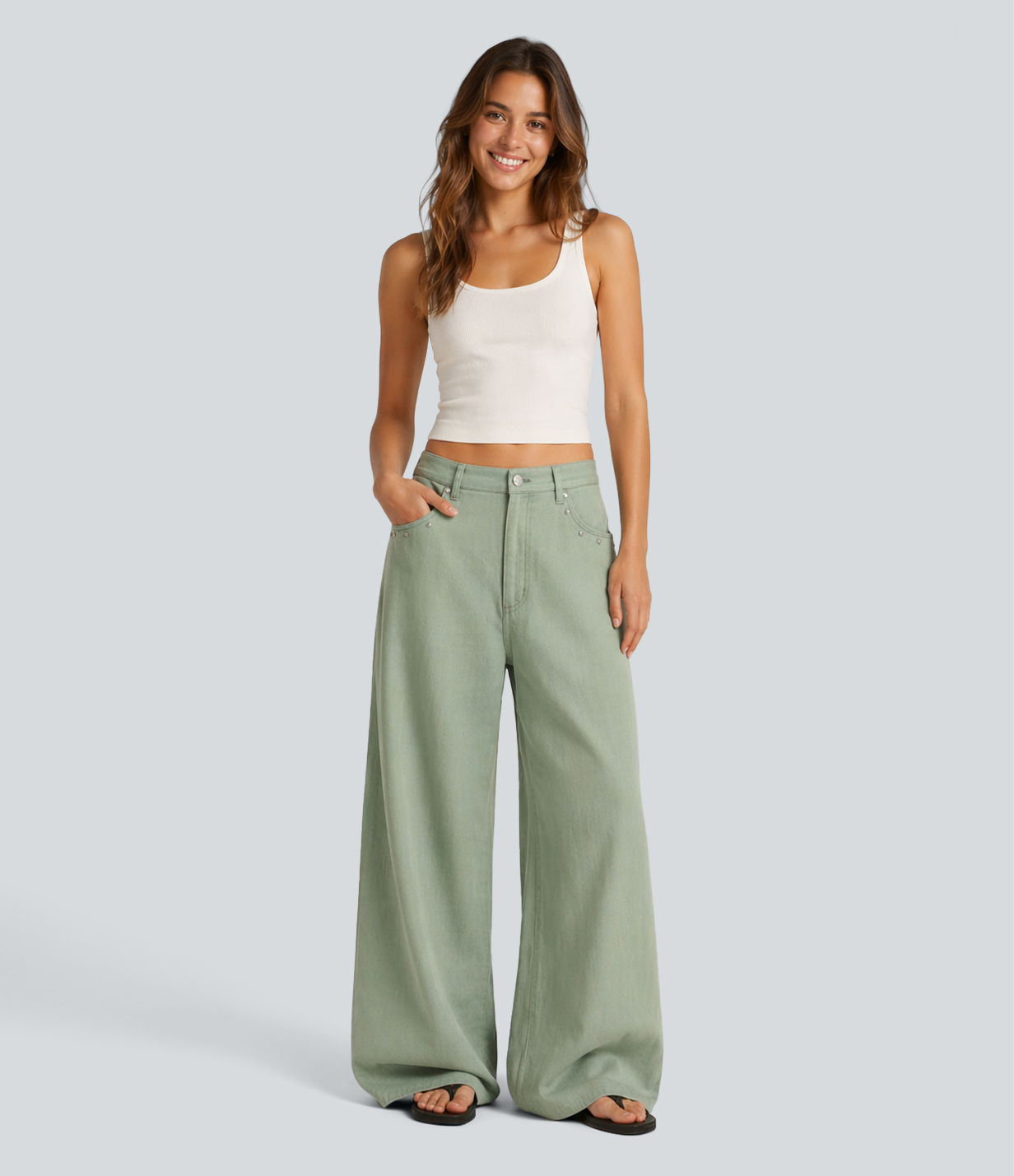 Halara Flex™ Low Rise Casual Baggy Jeans with Pockets