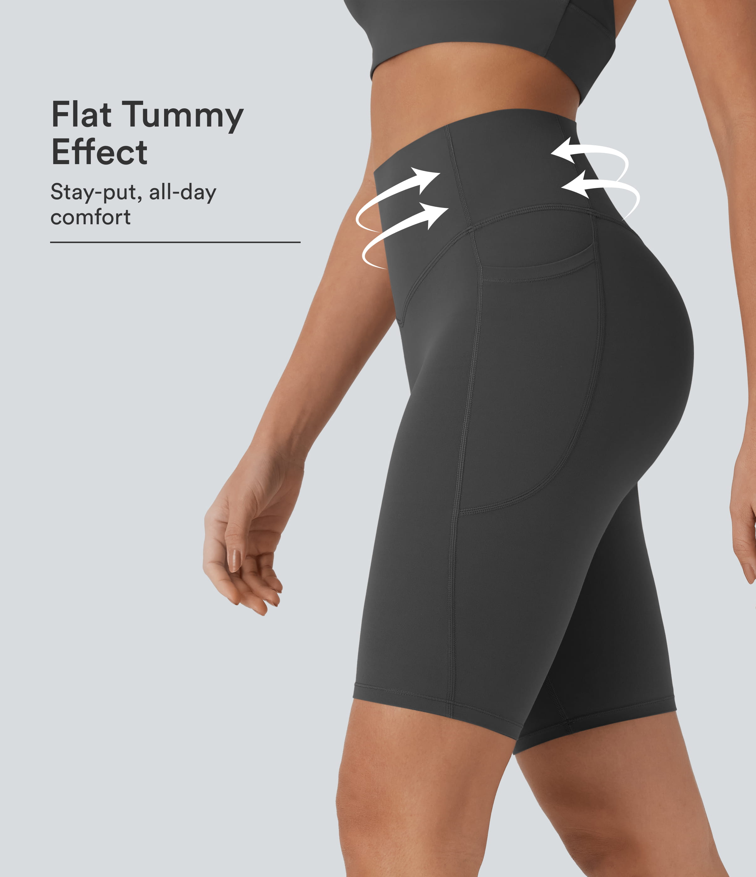 Halara UltraSculpt™ High Waisted Tummy Control Pocket Shaping Training Biker Shorts 9''
