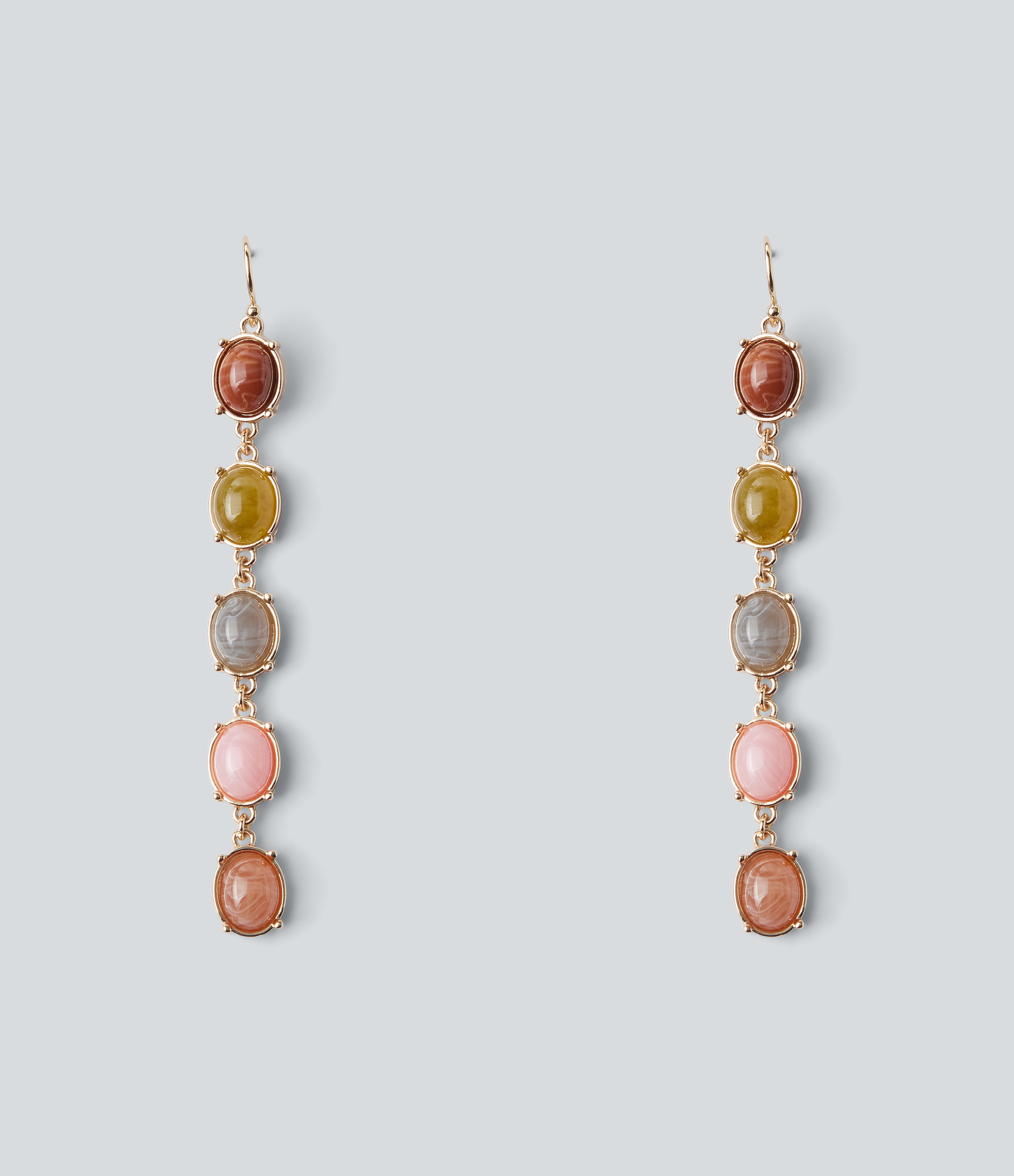Colorful Stone Drop Earrings