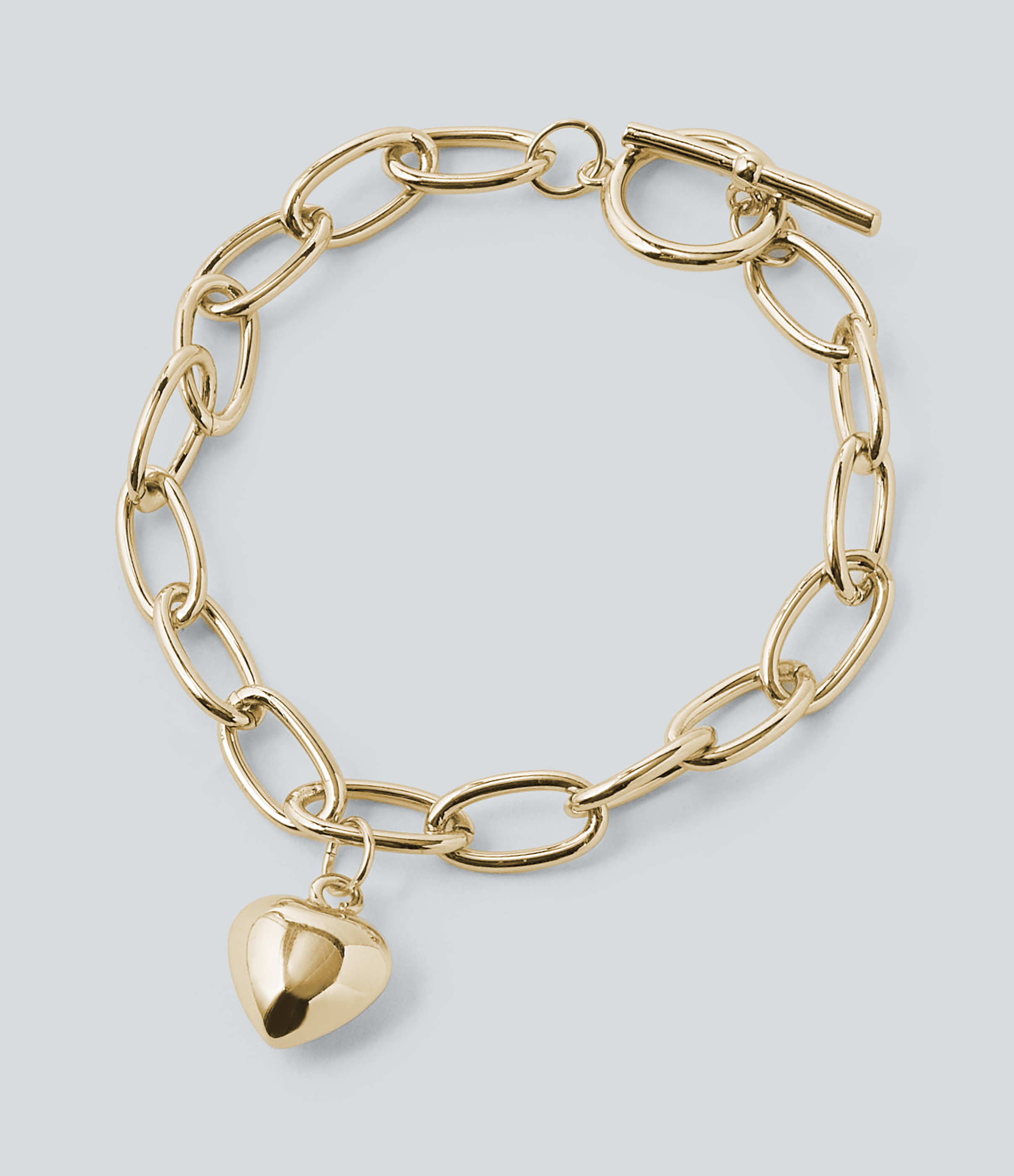 Heart Pendant Chain Bracelet