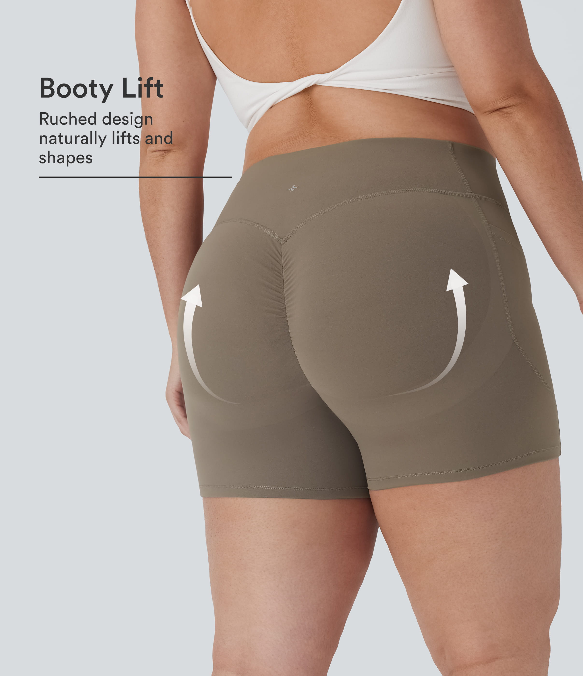 Plus Size Halara UltraSculpt™ High Waisted Scrunch Butt Lifting Tummy Control Shaping Training Biker Shorts 5'' with Pockets