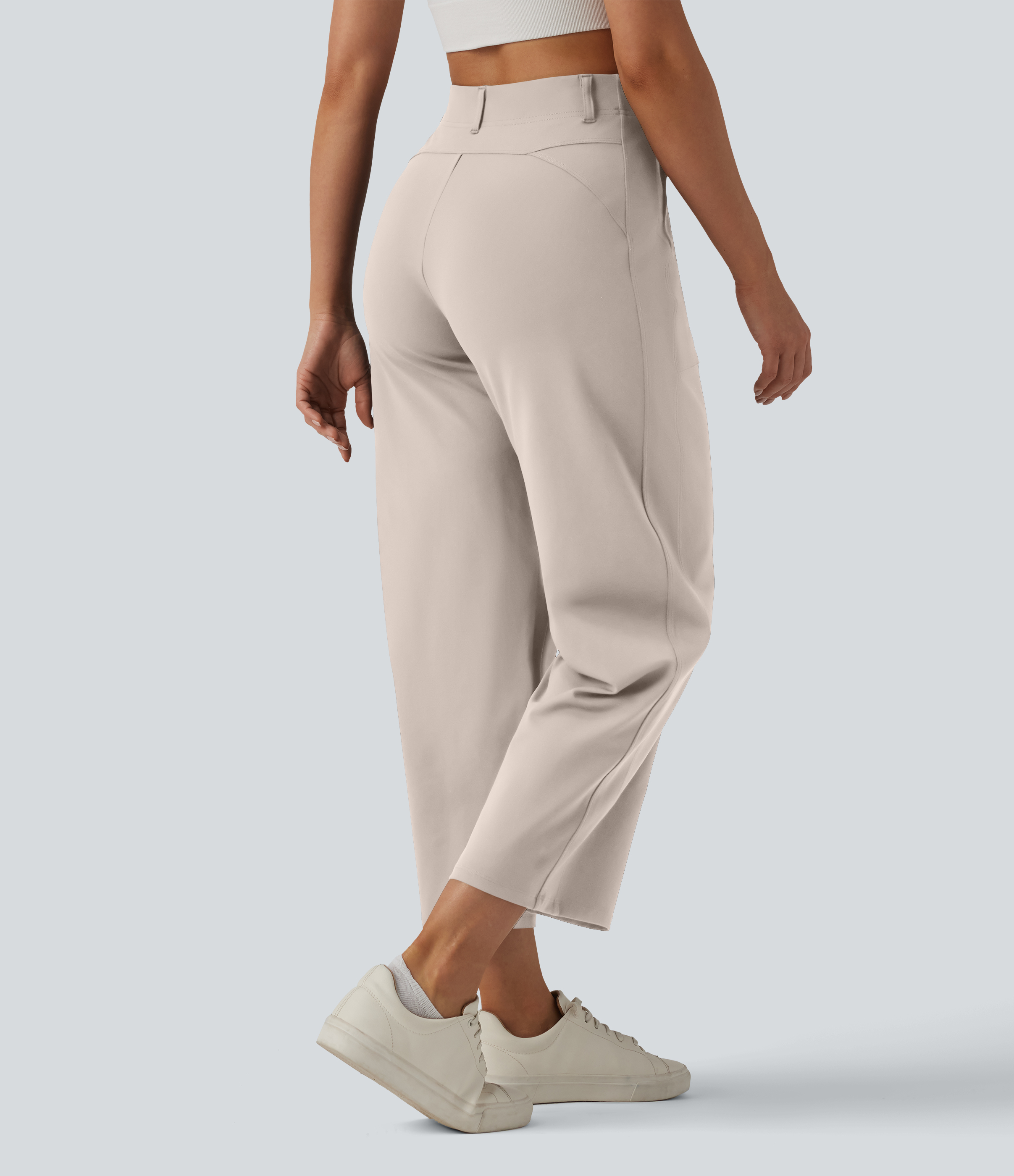 Oat Milk Pantalon barrel DayStretch taille haute avec poches / 2