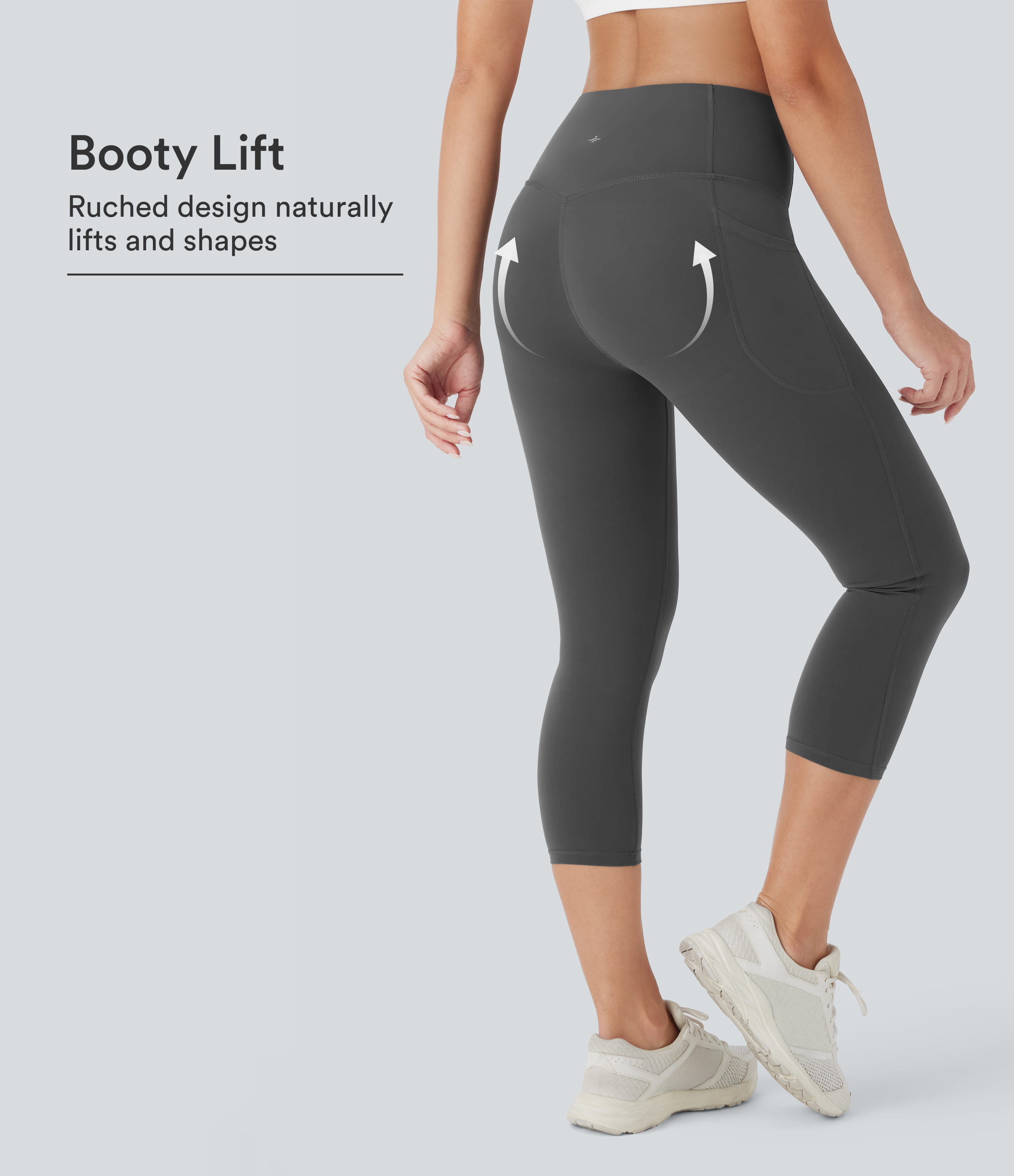Halara UltraSculpt™ High Waisted Butt Lifting Tummy Control Pocket Shaping Capri Training Leggings