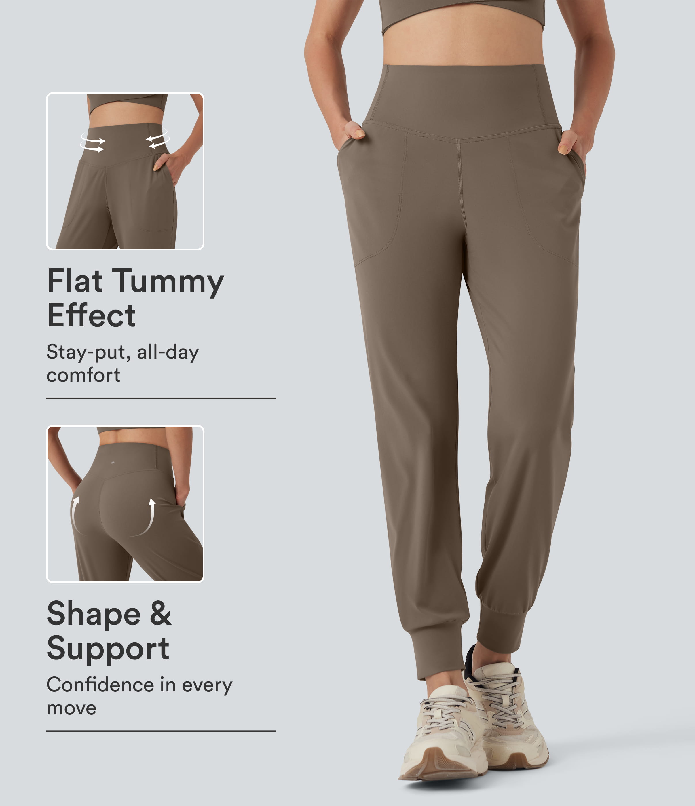 Halara UltraSculpt™ High Waisted Tummy Control Yoga Joggers with Pockets