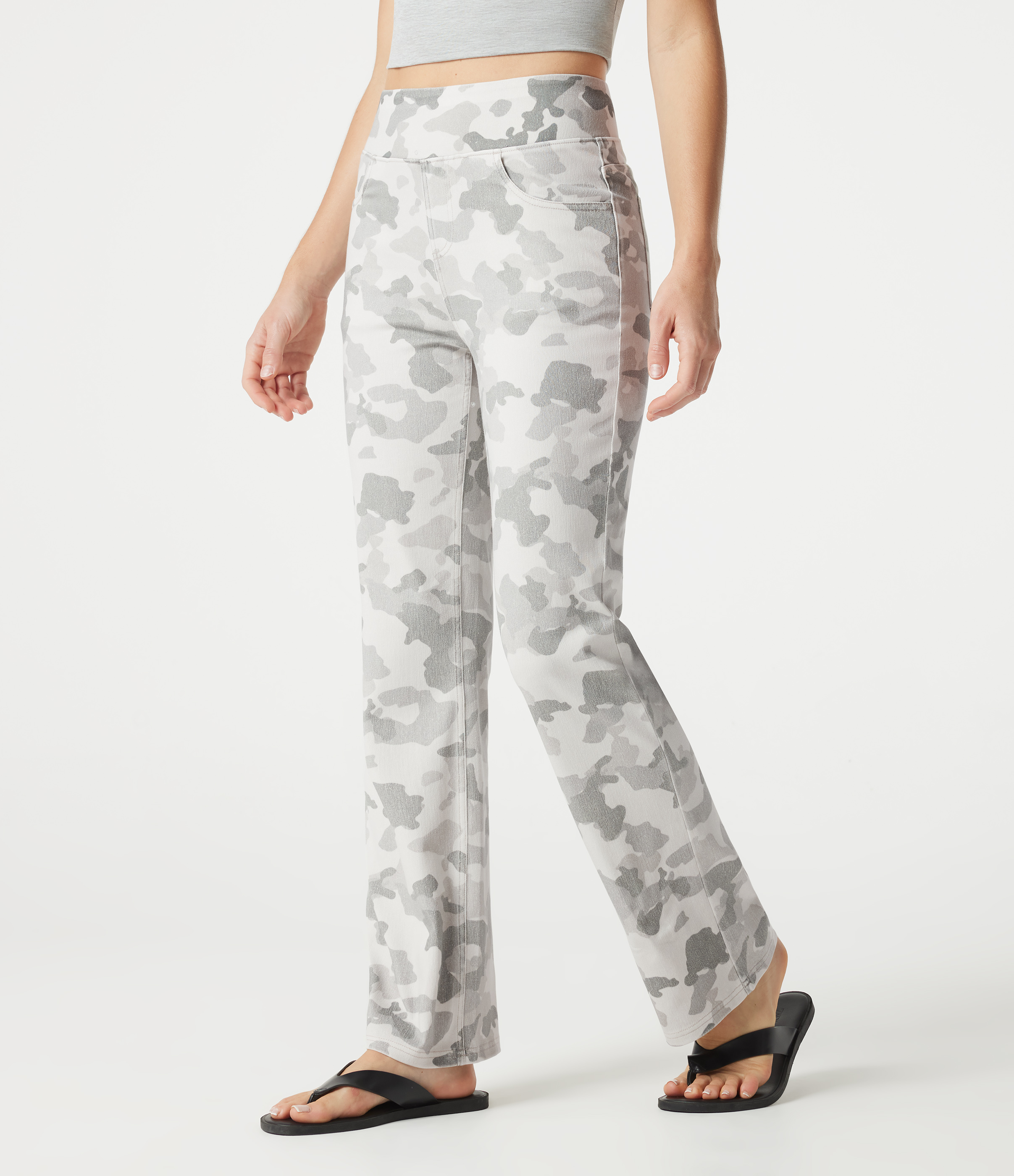 Halara Flex™ High Waisted Camo Bootcut Casual Jeans with Pockets