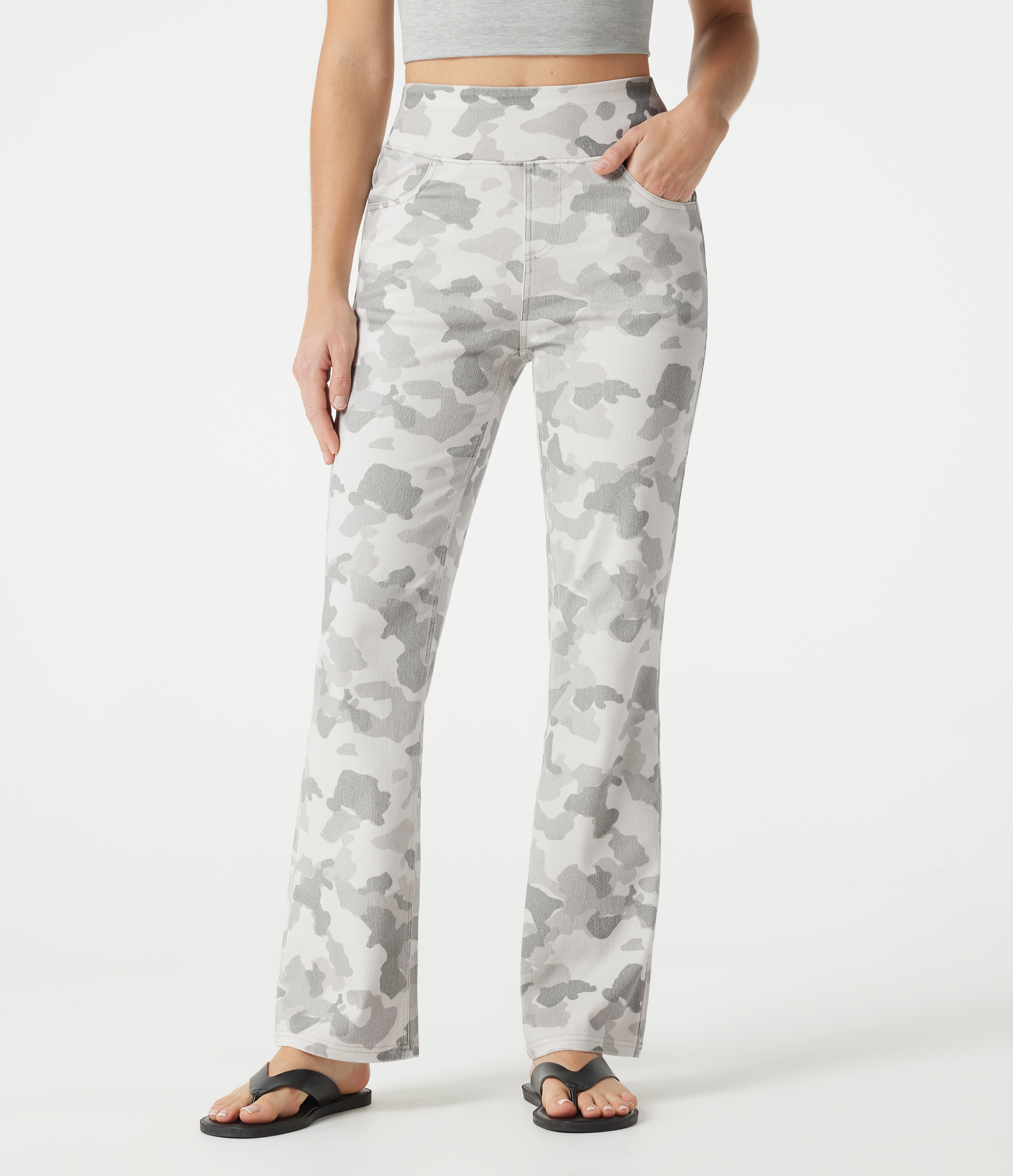 Halara Flex™ High Waisted Camo Bootcut Casual Jeans with Pockets