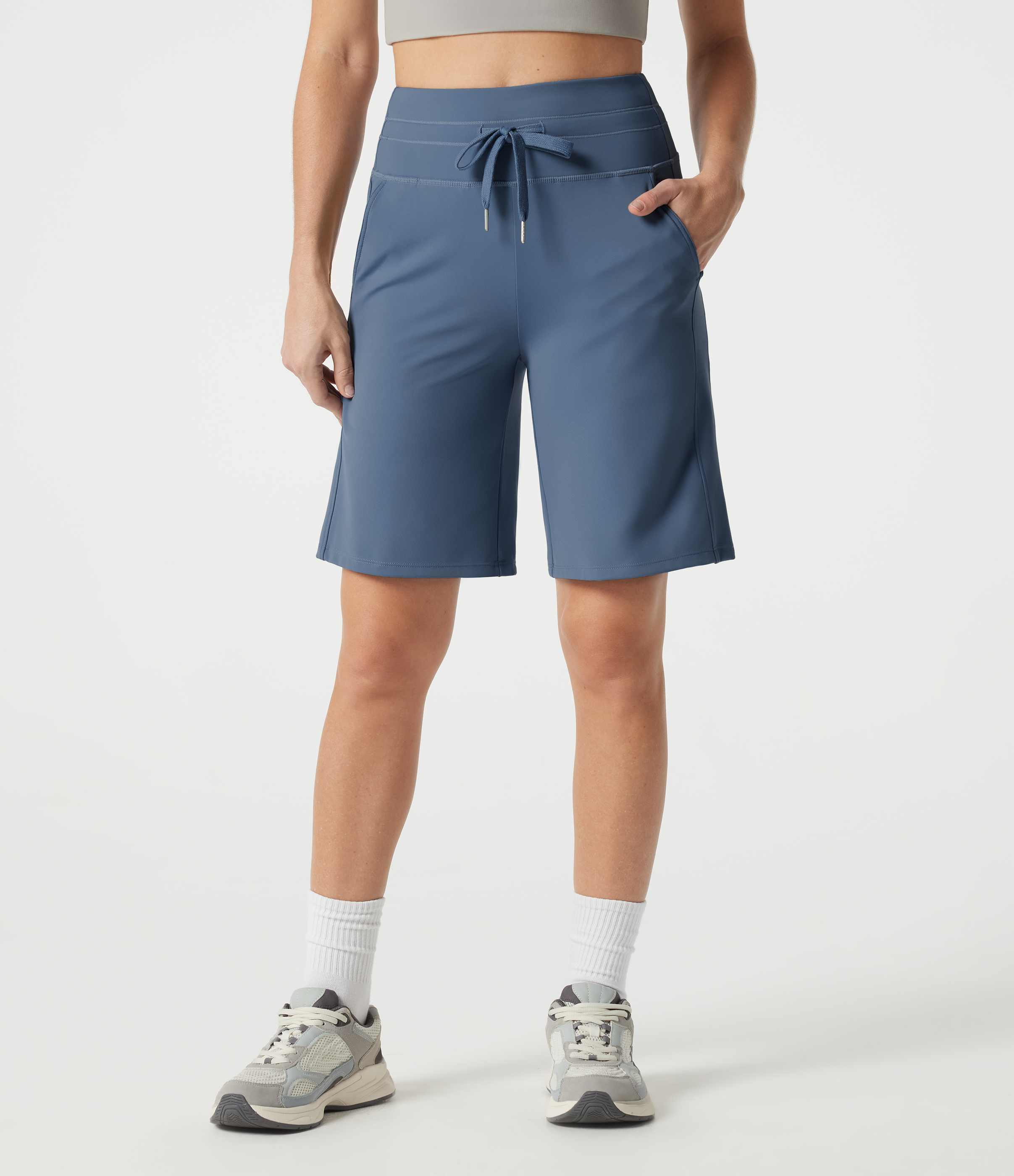 Softlyzero™ Plush - Trainingsshorts mit hohem Bund, Seitentasche und Kordelzug