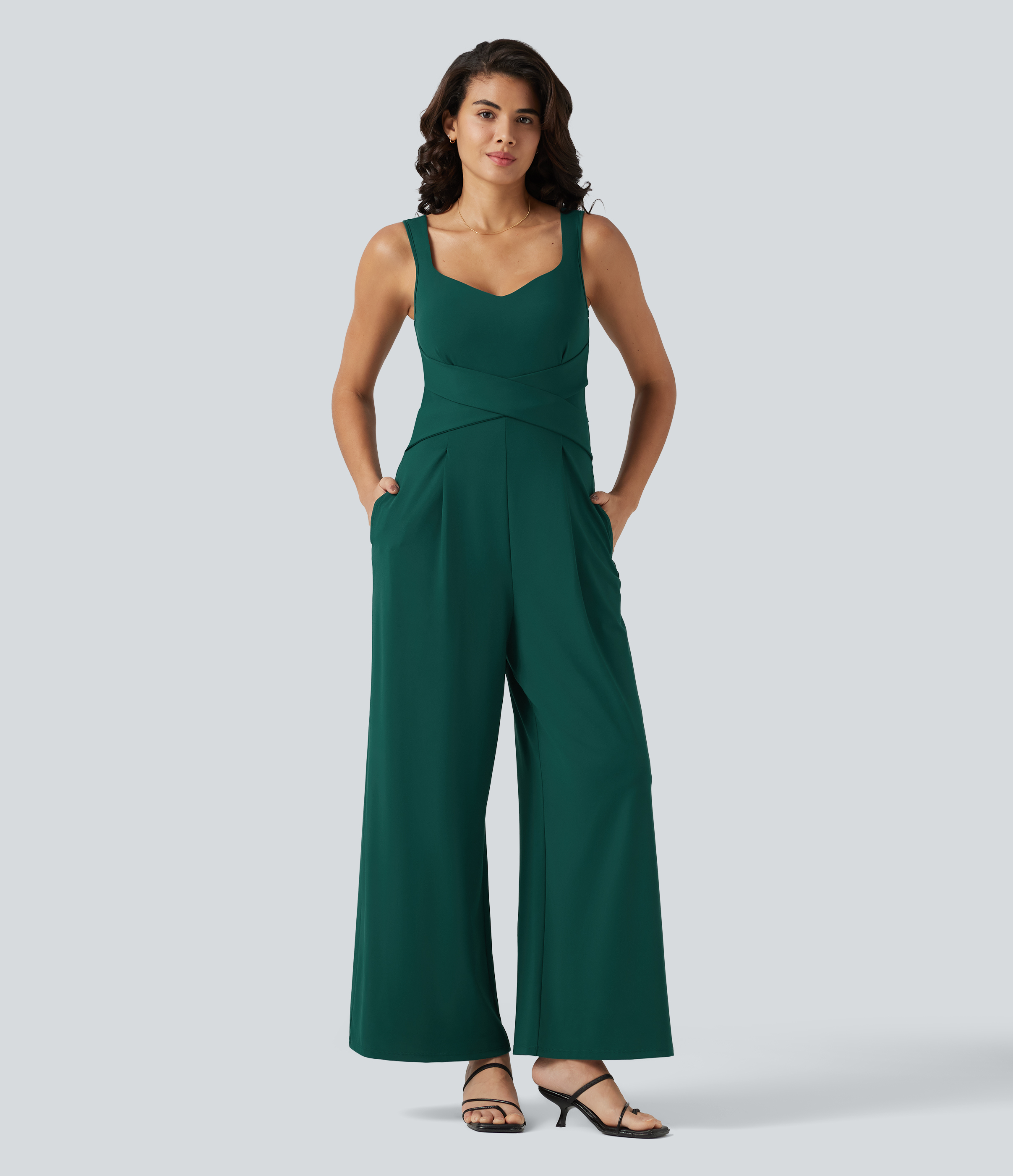 Lässiger, rückenfreier Jumpsuit mit Seitentaschen