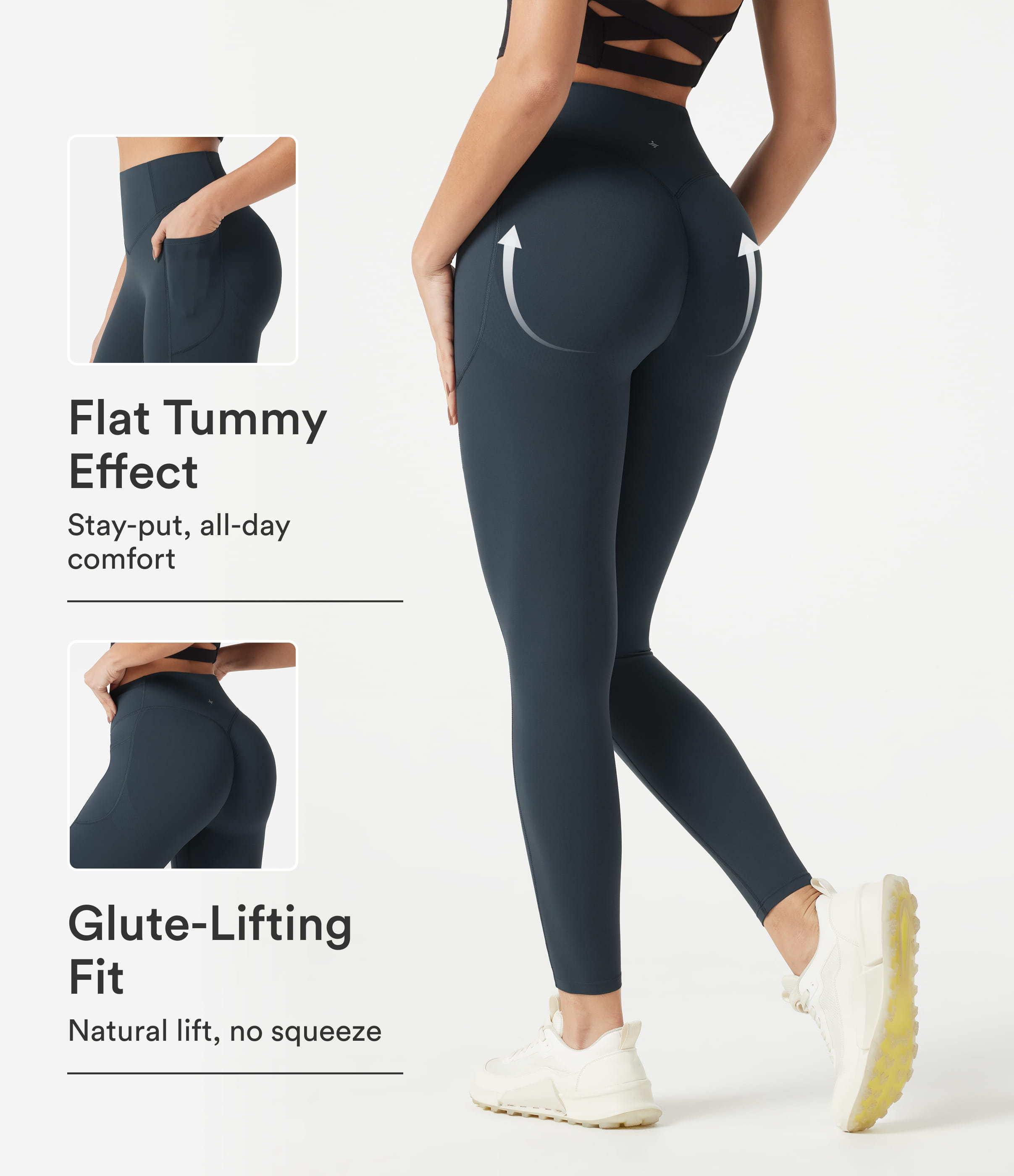 Halara UltraSculpt™ High Waisted Scrunch Butt Lifting Tummy Control Pocket Shaping Training Leggings
