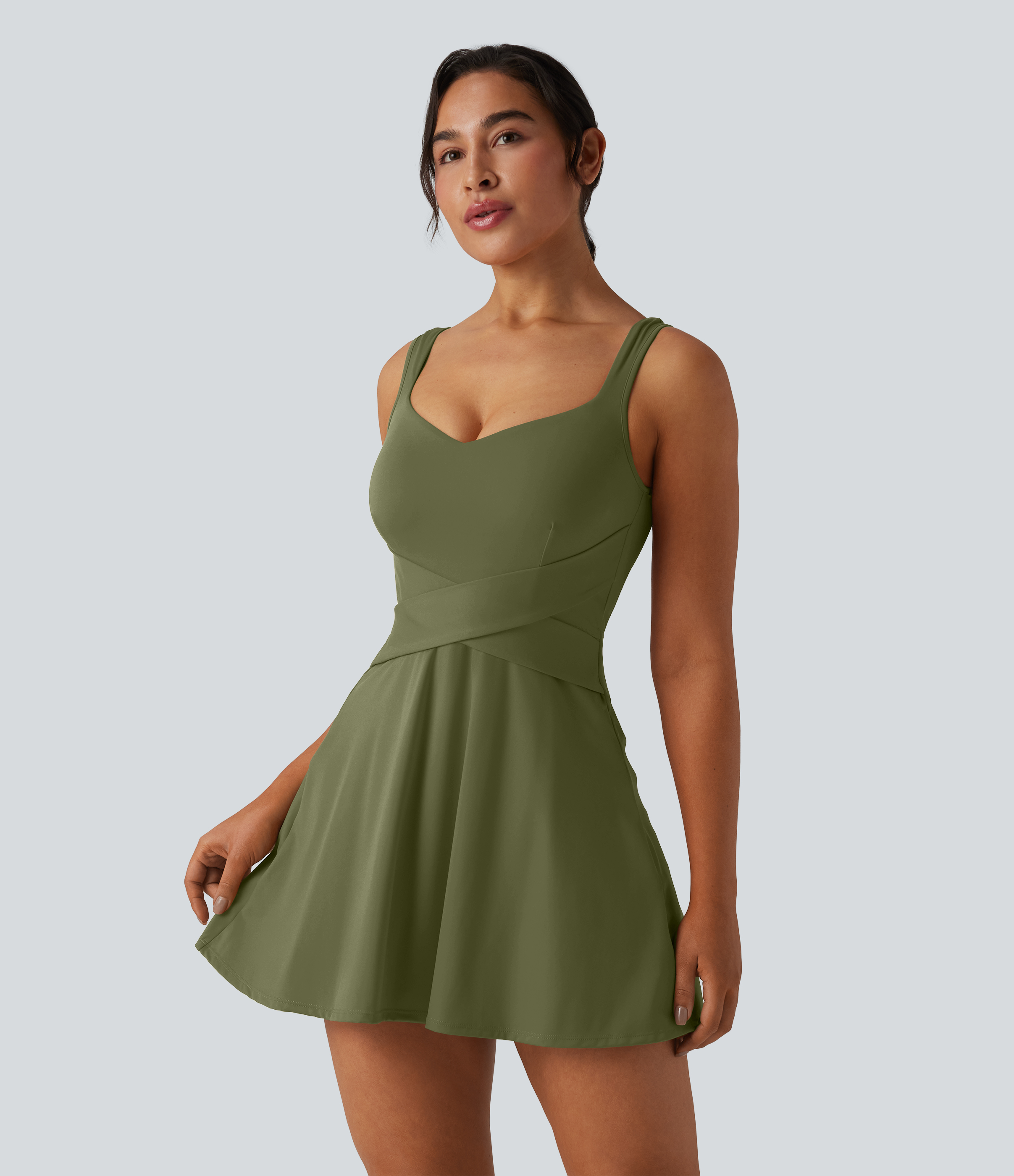 SoftlyZero™ Airy 2-in-1 Cool Touch Mini Tennis Active Dress with Pocket-Easy Peezy Edition-UPF50+