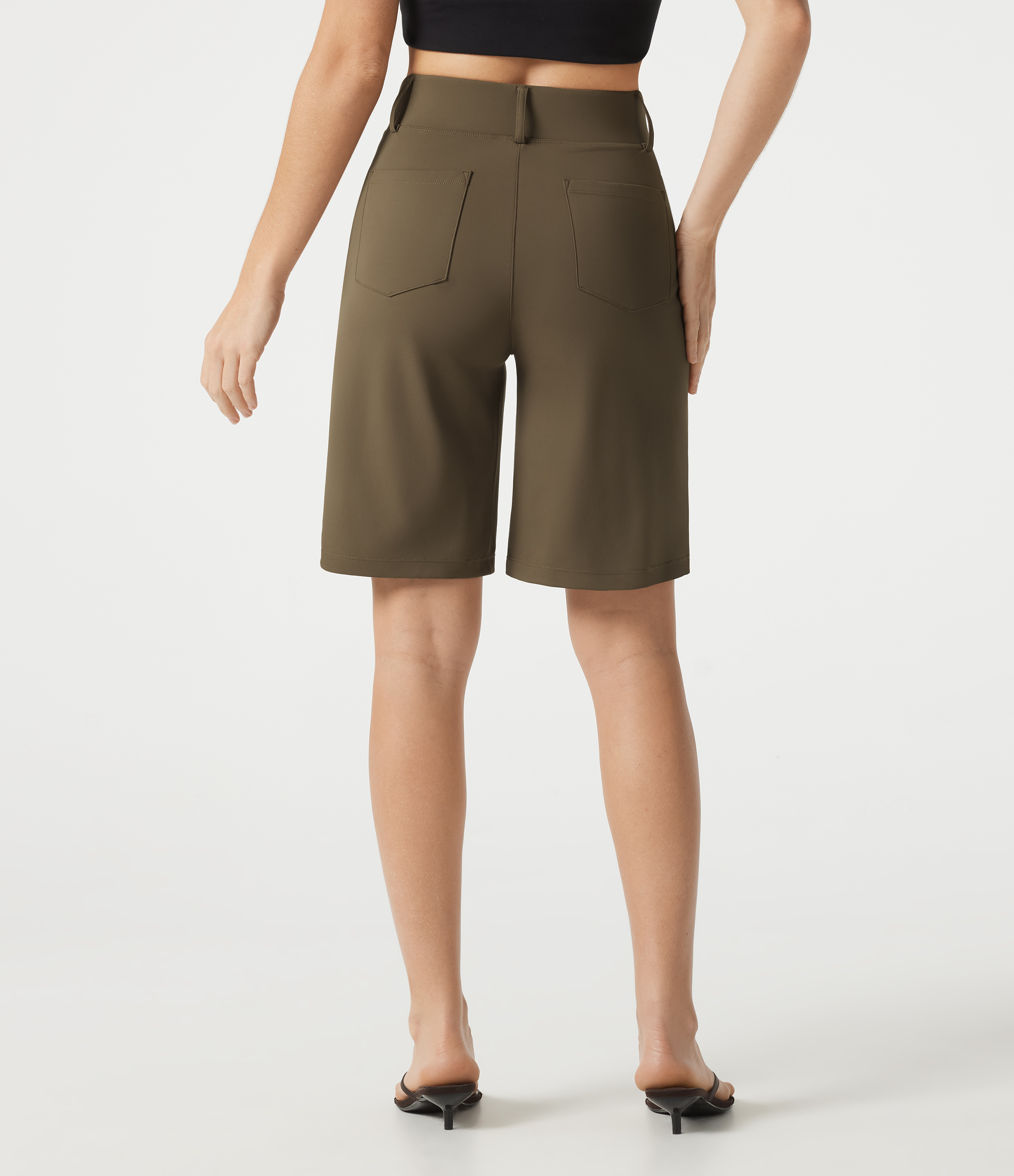 Beech DayStretch High Waisted Work Baggy Shorts with Pockets / 2