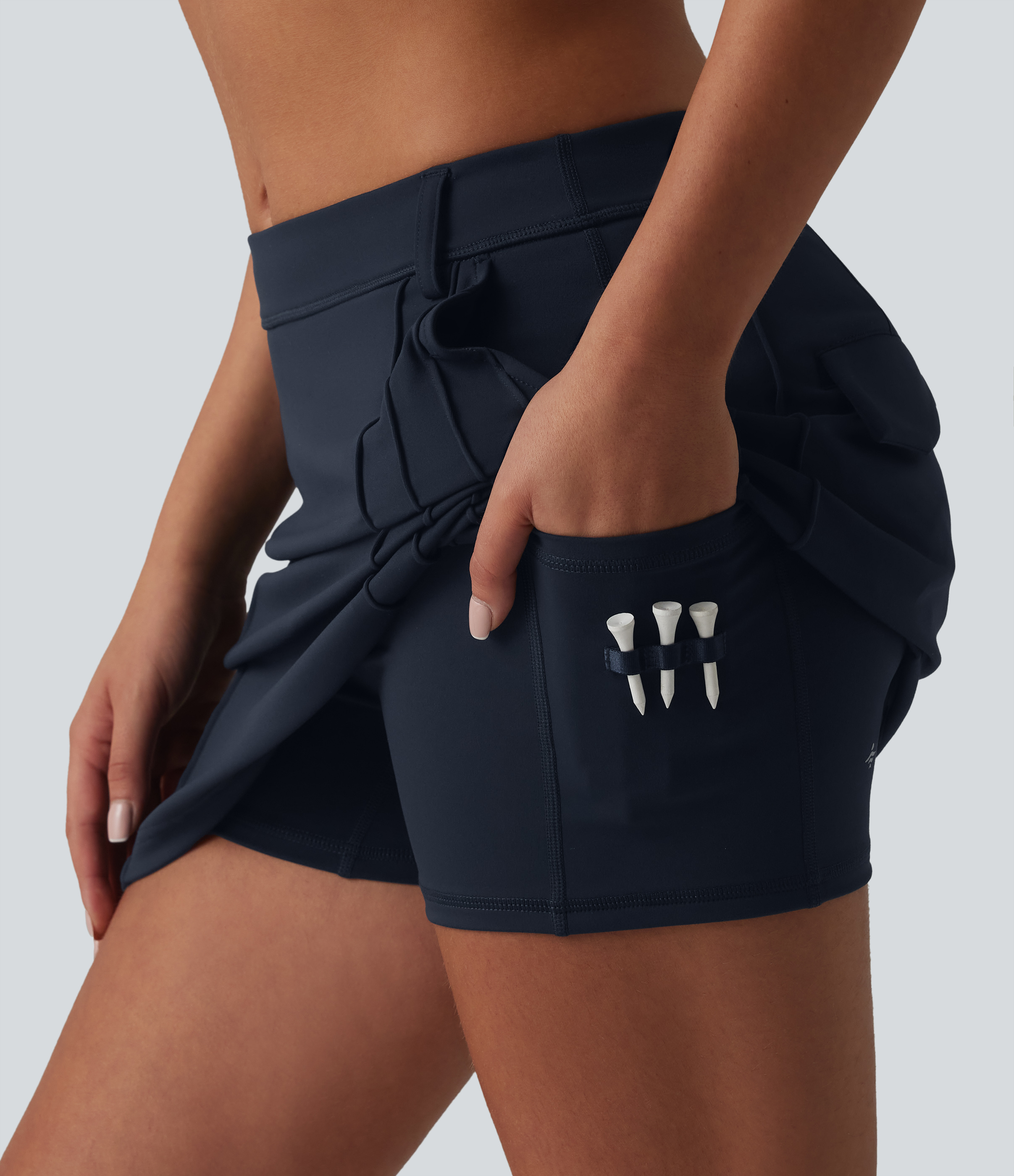 DayStretch Mid Rise 2-in-1 Mini Golf A-Line Skirt with Pockets