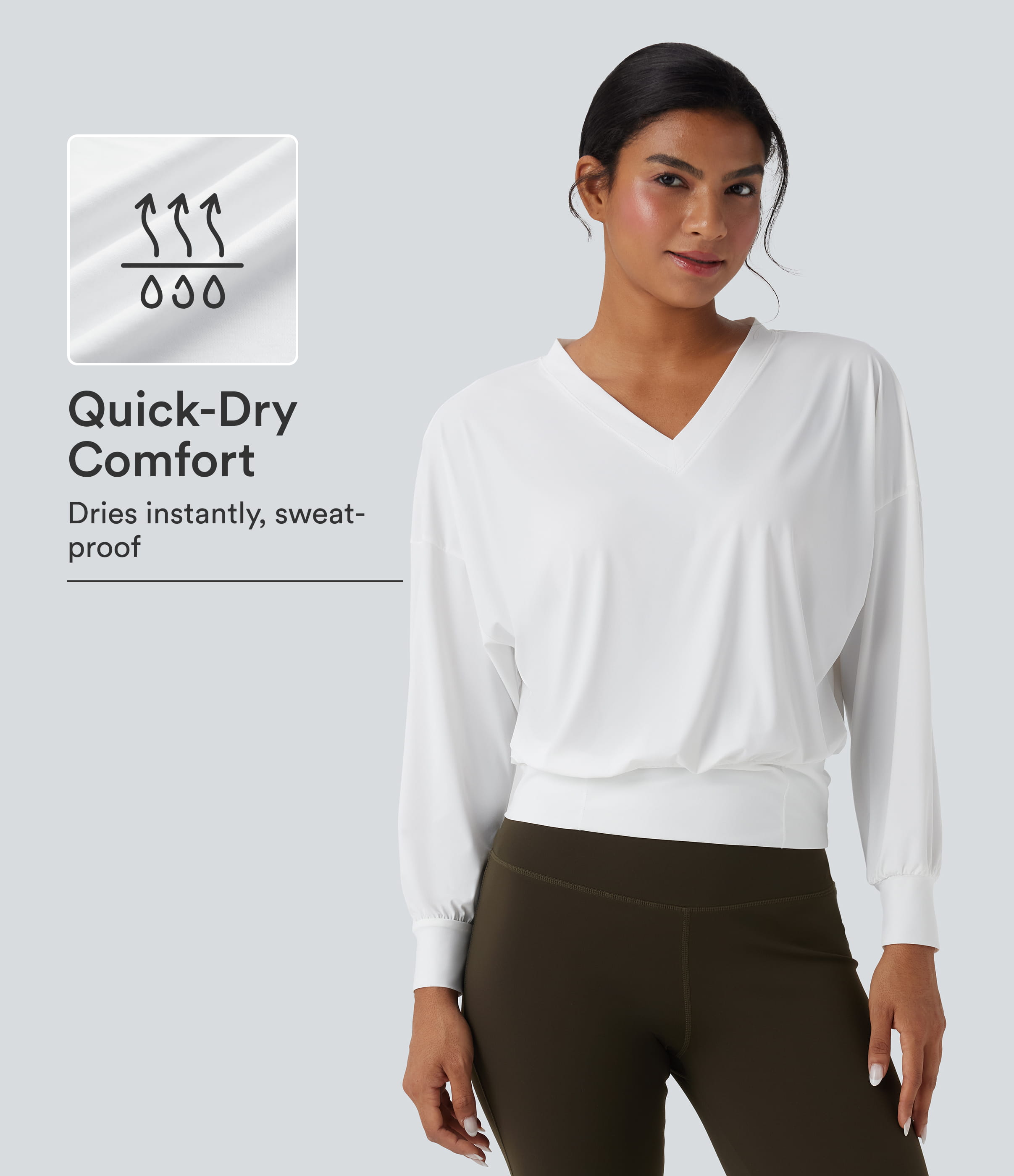 V-neck Oversized Quick Dry Yoga Sports Top
