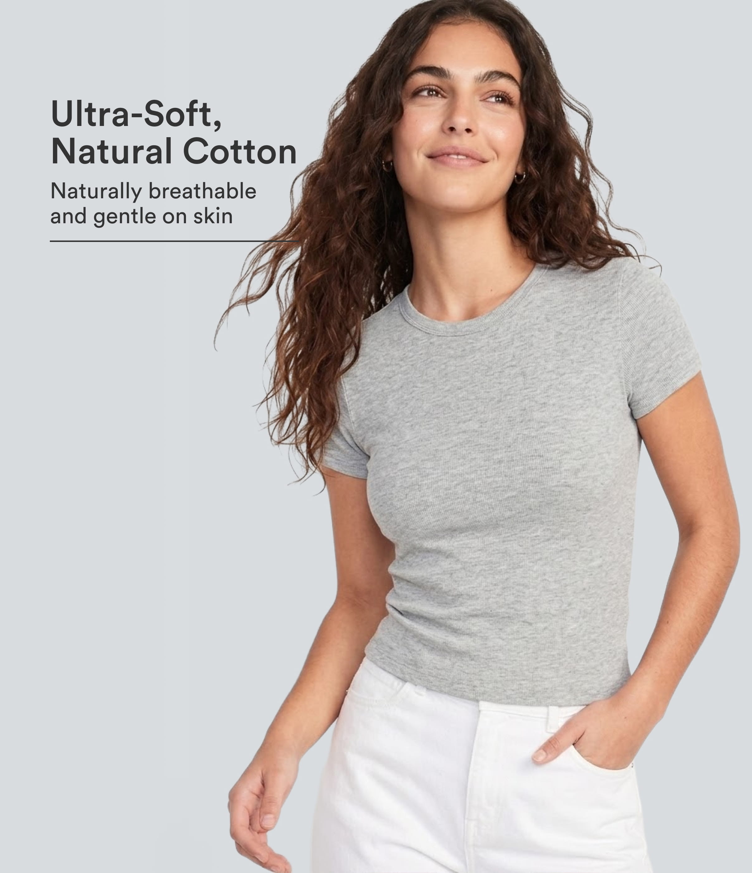 Halara Cotton Jersey Round Neck Short Sleeve Casual T-Shirt