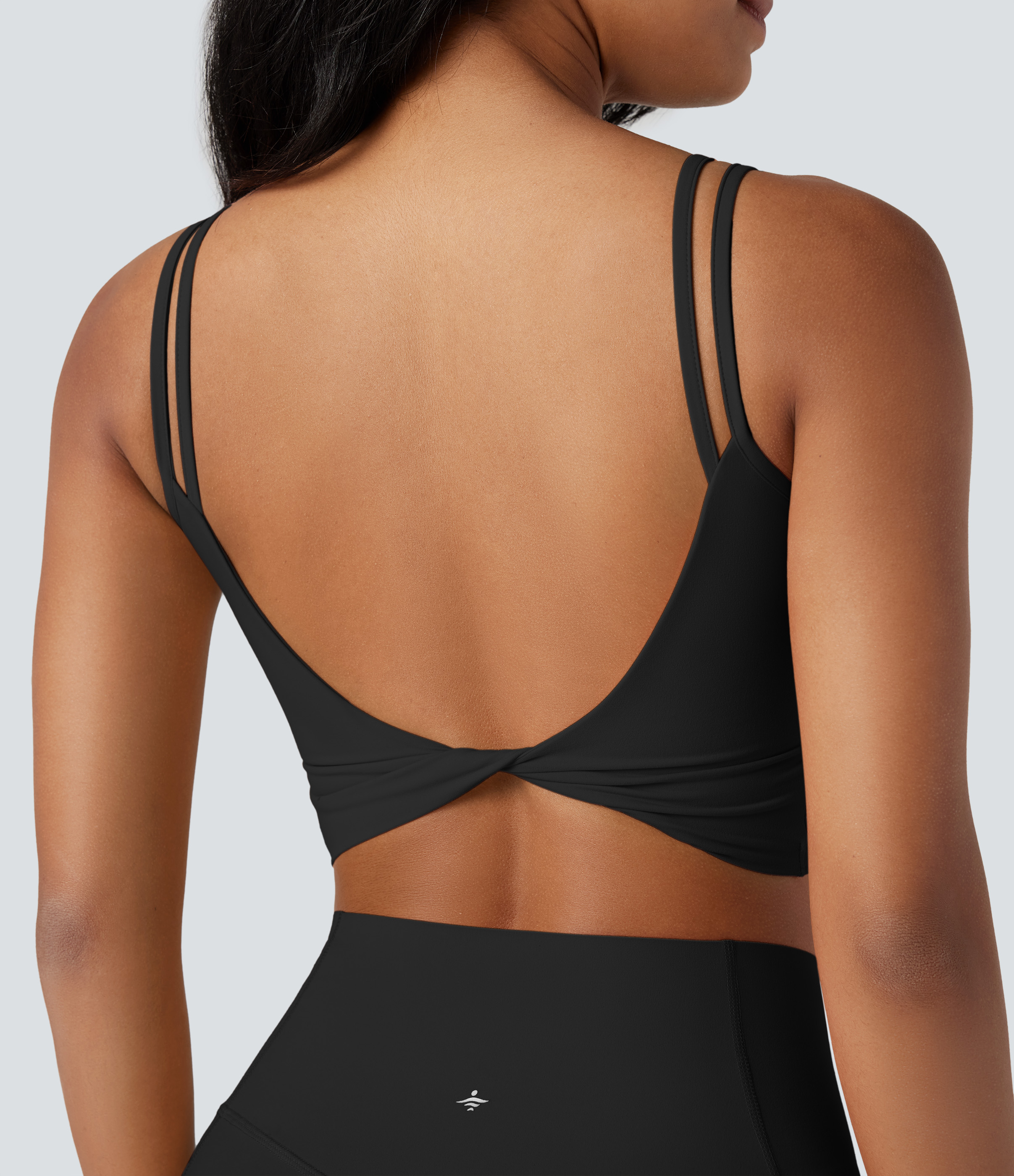 Halara UltraSculpt™ Yoga-Tanktop mit doppelten Trägern und gedrehtem Rückendesign