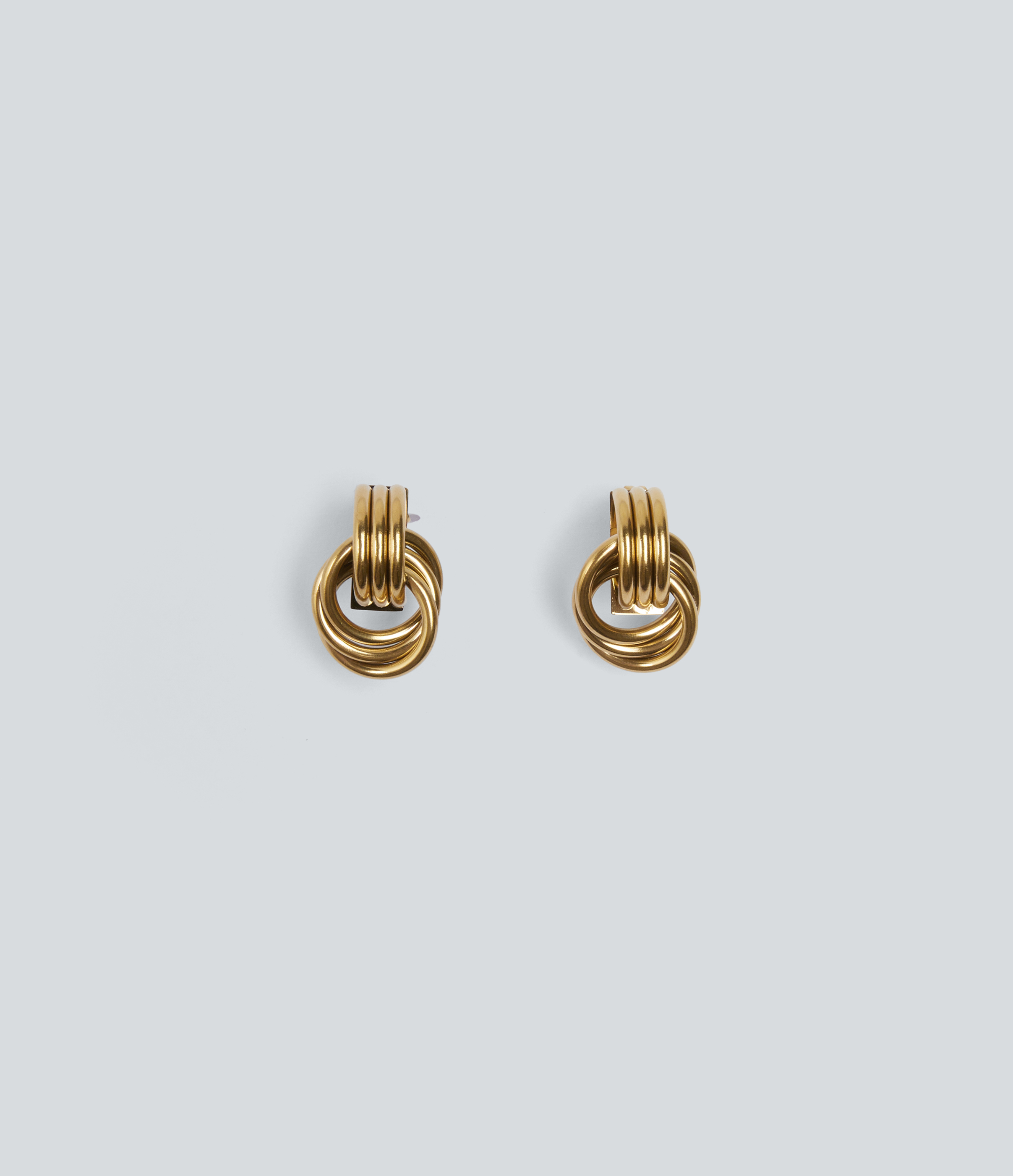 Gold Tiered Hoop Earrings / 2