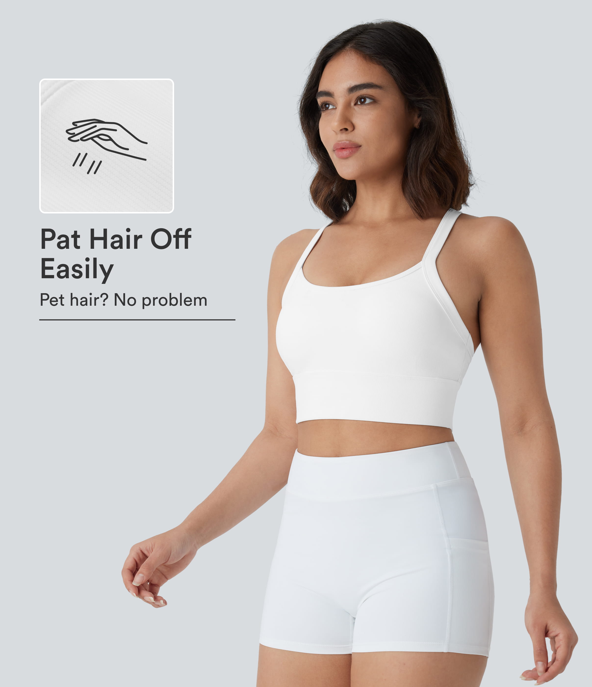 Patitoff™ Flow Haustierhaare Resistenter Cropped Yoga Tank Top