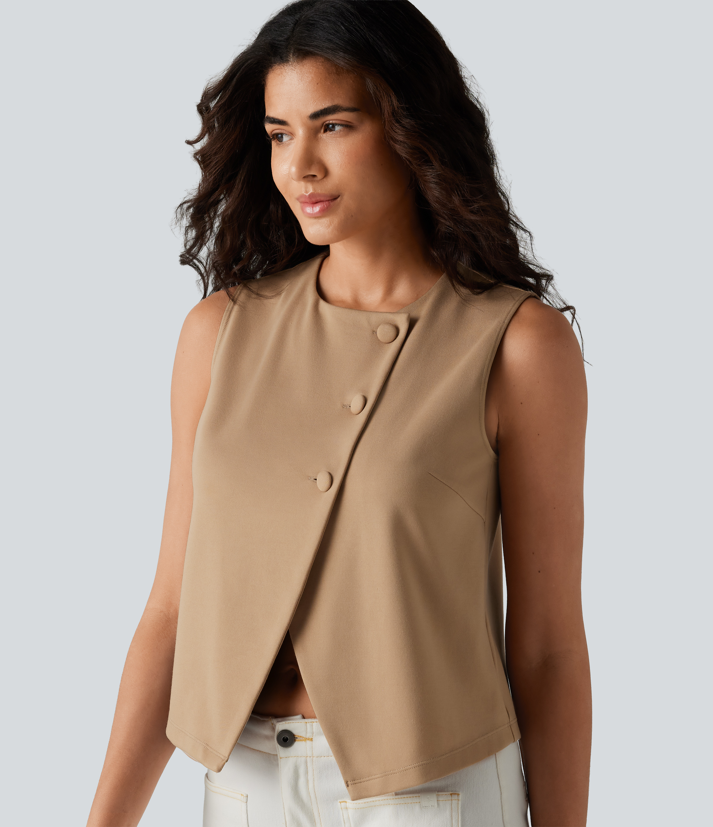 Round Neck Casual Vest