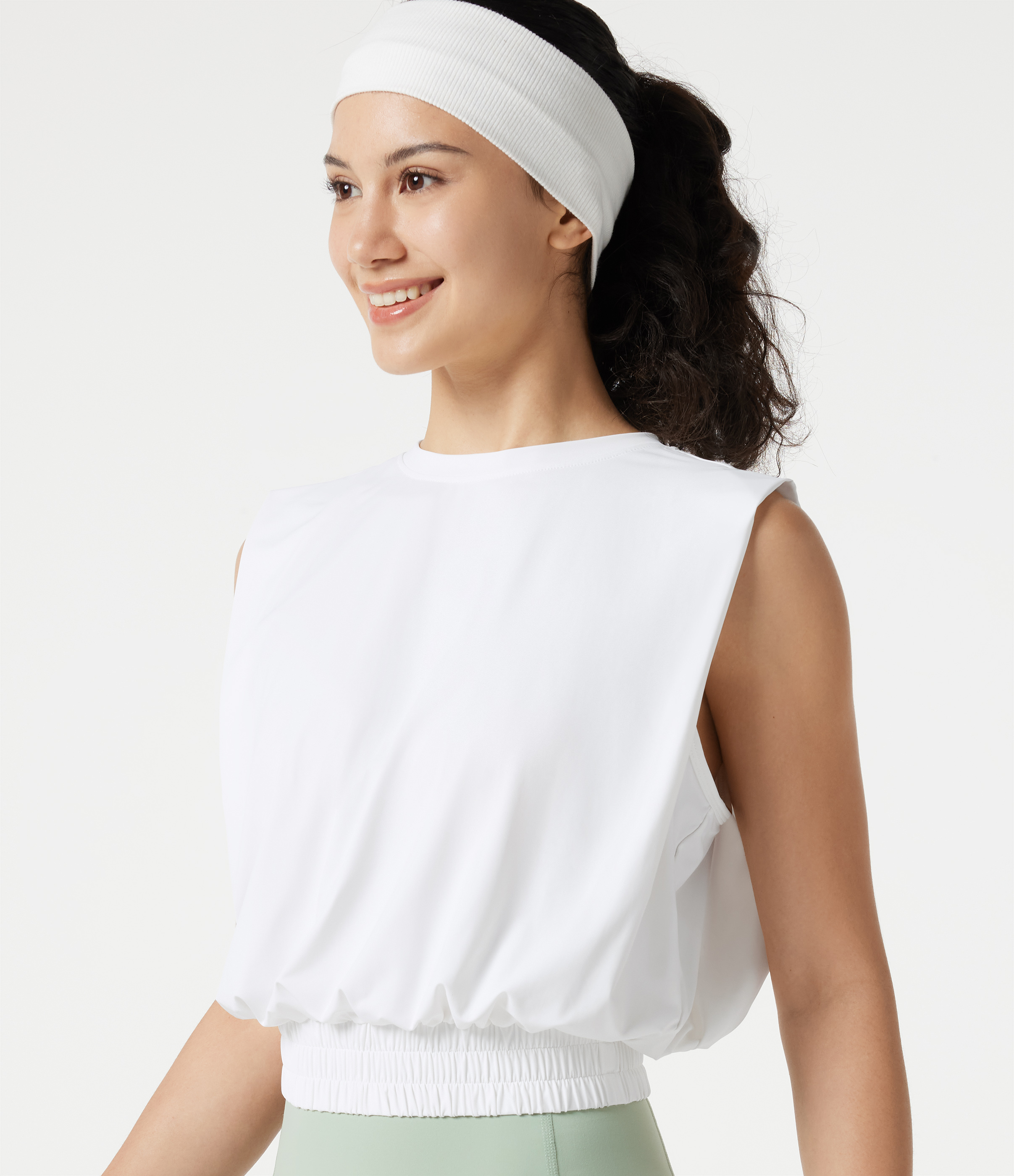 Round Neck Cool Touch Yoga Tank Top-UPF50+