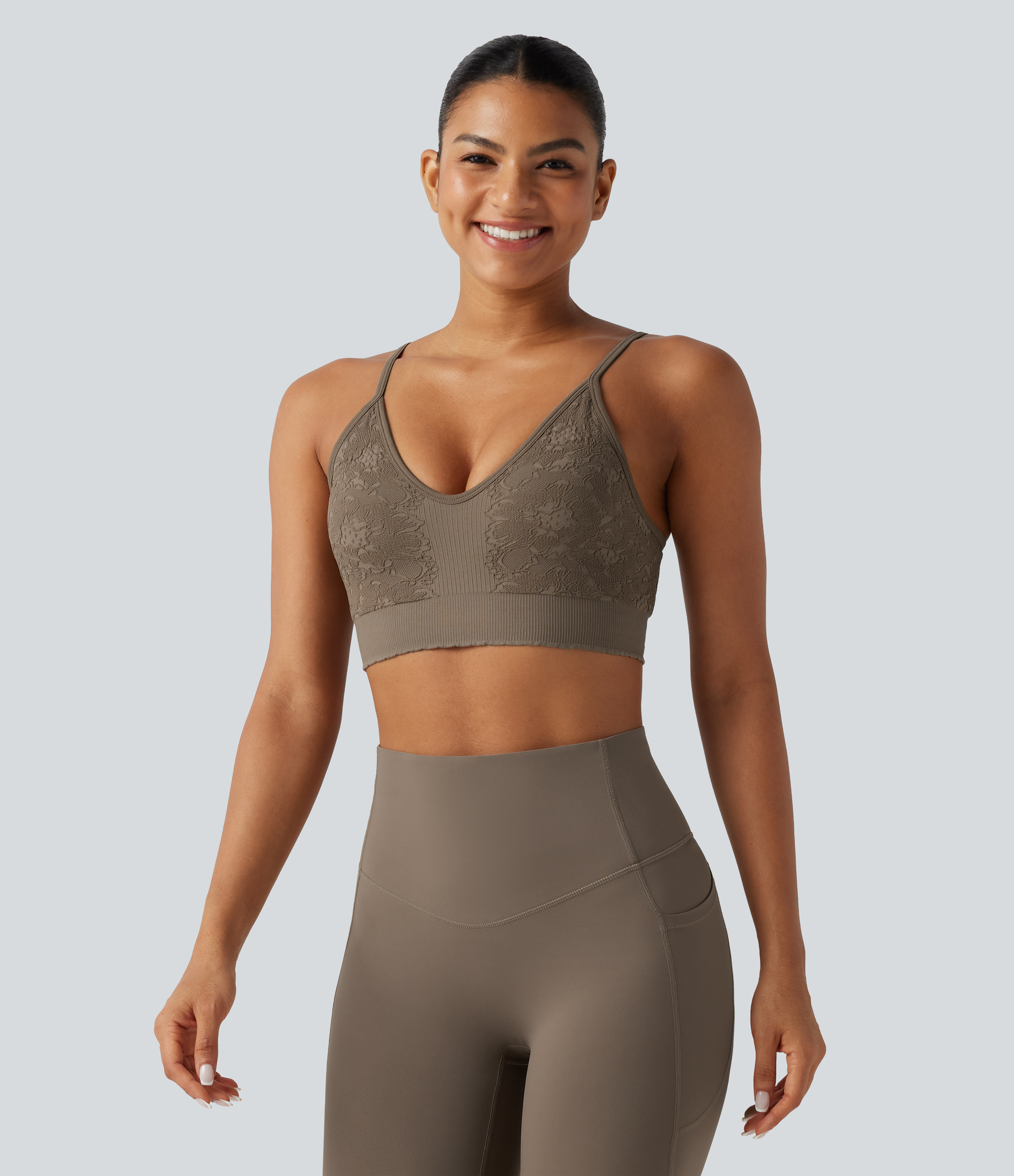 Dawn Brown OneForm - Yoga-Sport-BH mit niedrigem Support und nahtlosem Flow / 2