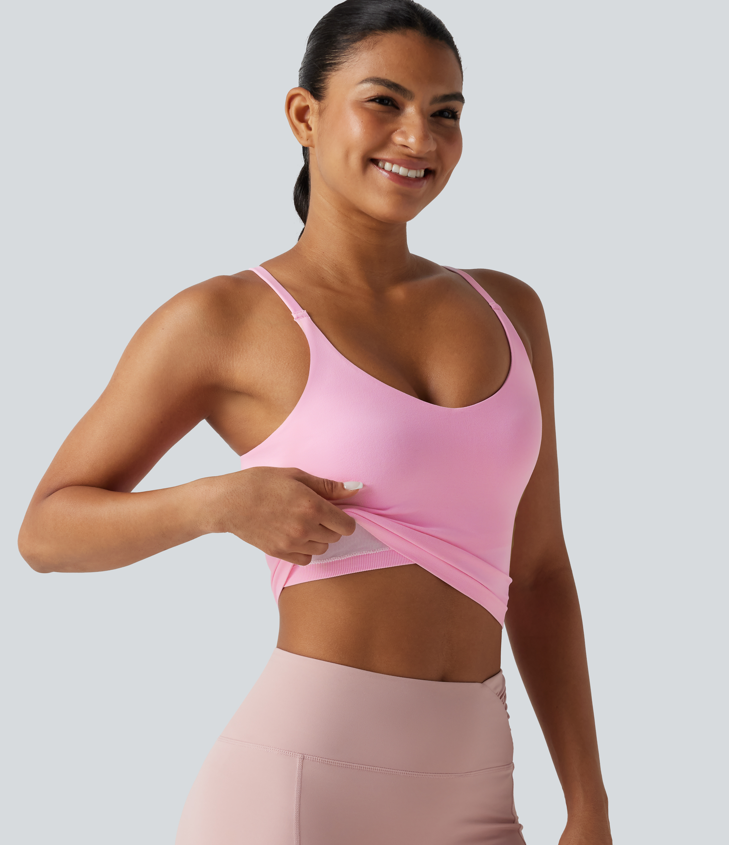 OneForm Seamless Flow Built-in Bra Cropped Yoga Tank Top