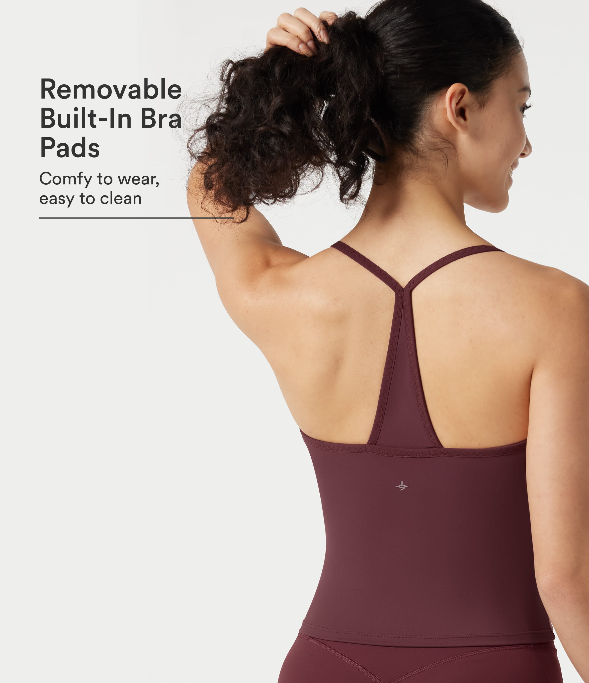 SoftlyZero™ Plush V-neck Y-Back Built-in Bra Yoga Cami Top