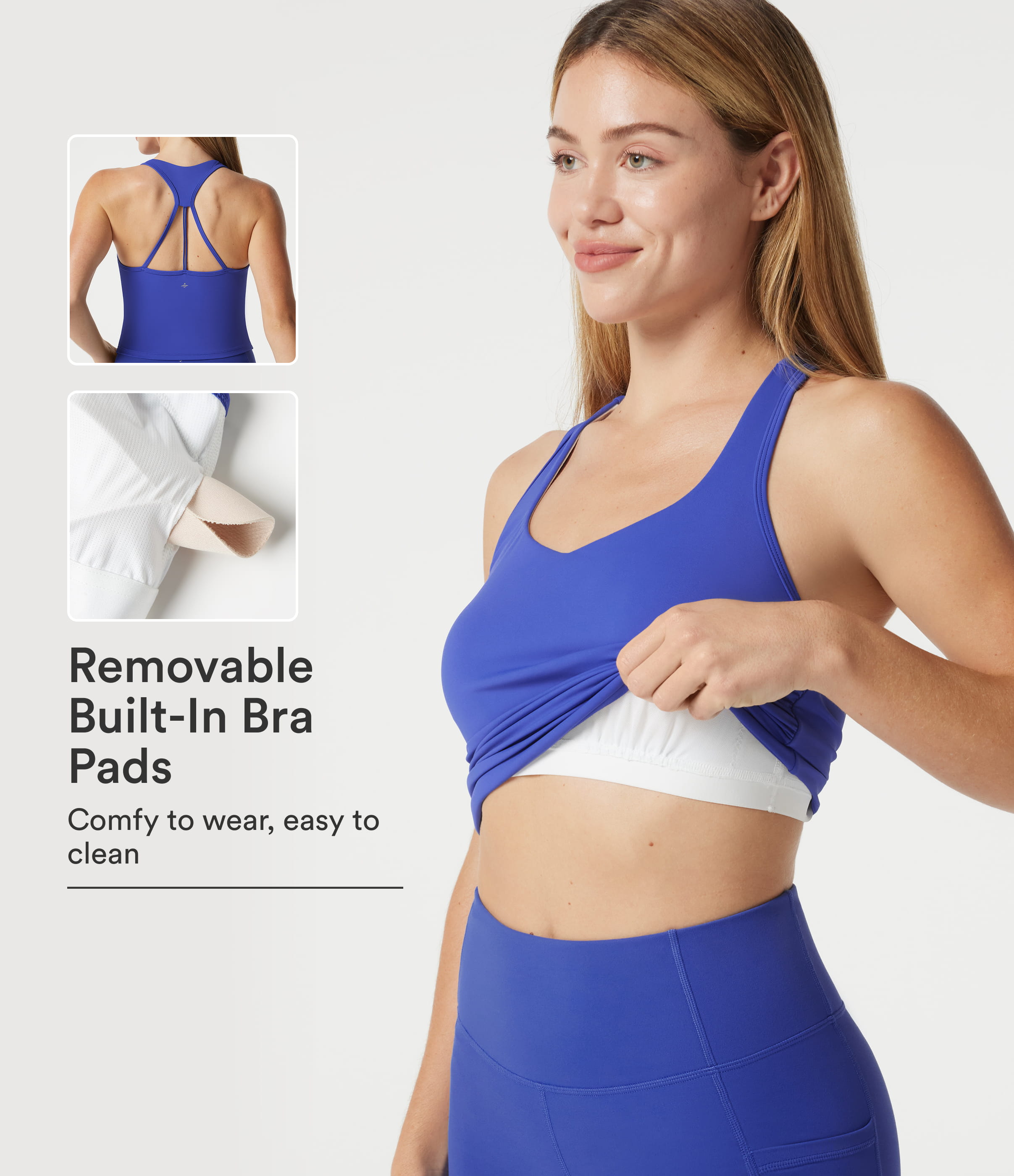 SoftlyZero™ Airy Sweetheart Neck Backless Ruched Built-in Bra Cool Touch Casual Tank Top