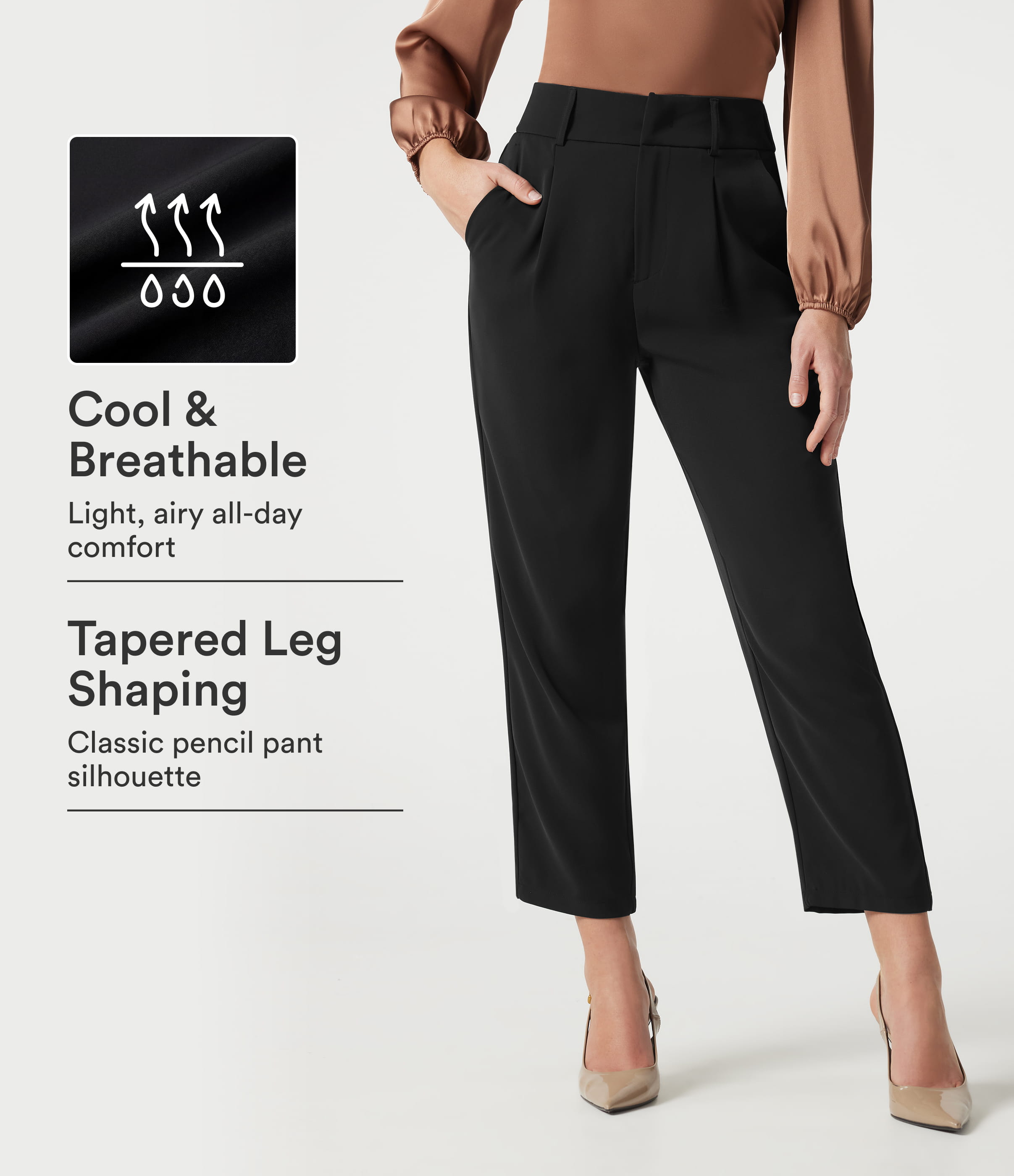 Halara Flex™ High Waisted Pocket Solid Work Tapered Pants