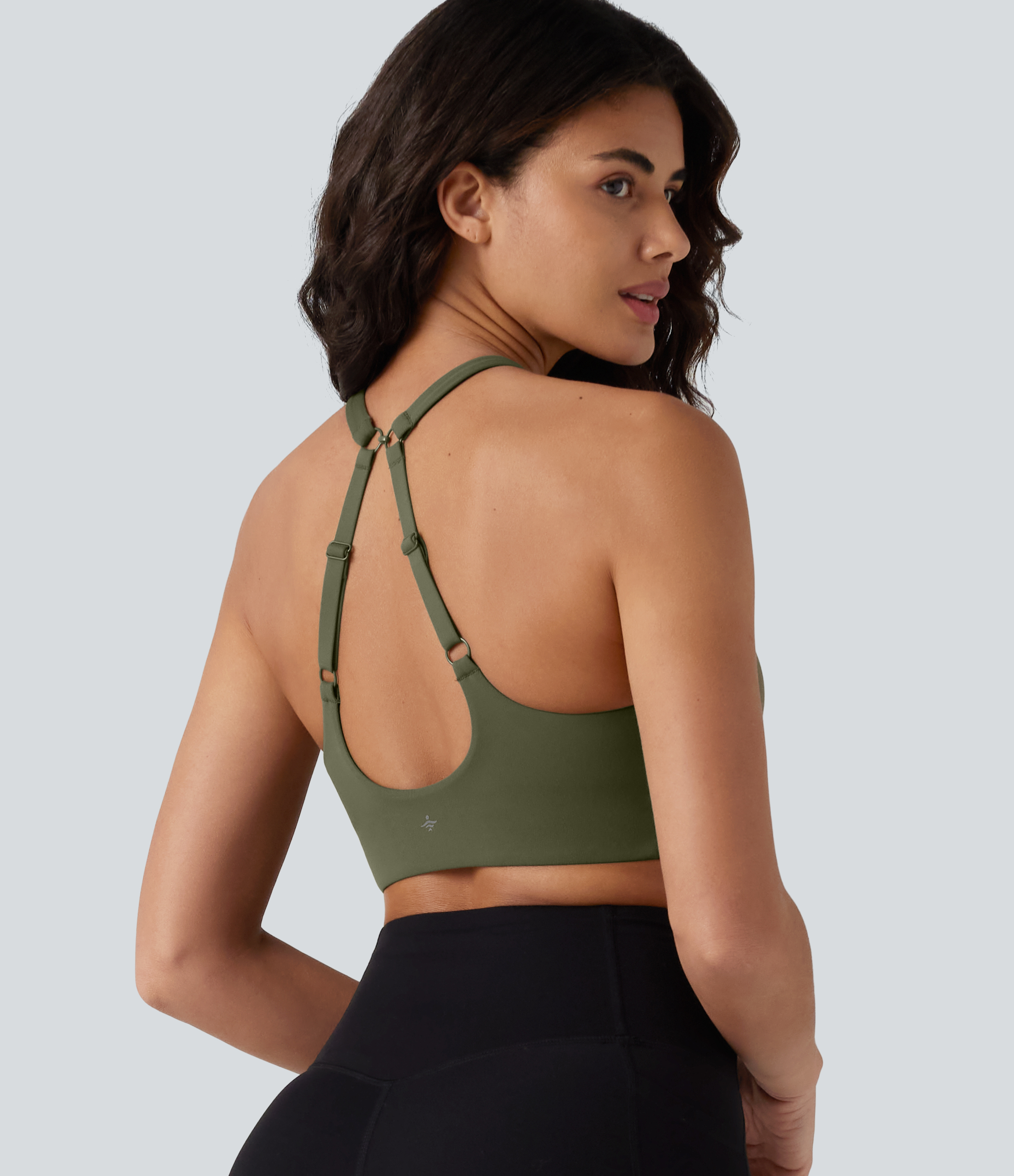 SoftlyZero™ Low Support Backless Adjustable Straps U-Neck Built-in Bra Yoga Sports Bra B-D Cups