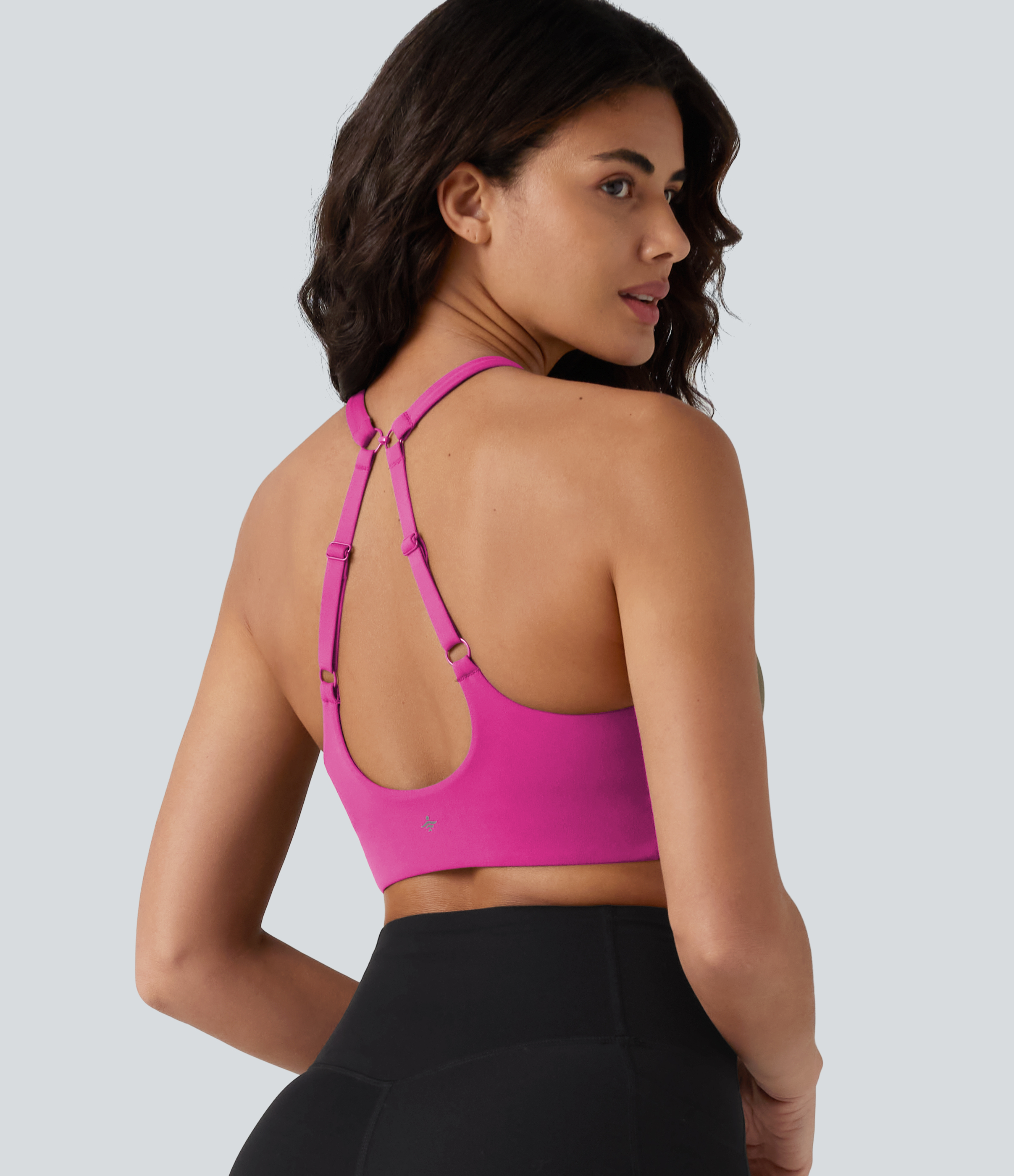 SoftlyZero™ Low Support Backless Adjustable Straps U-Neck Built-in Bra Yoga Sports Bra B-D Cups
