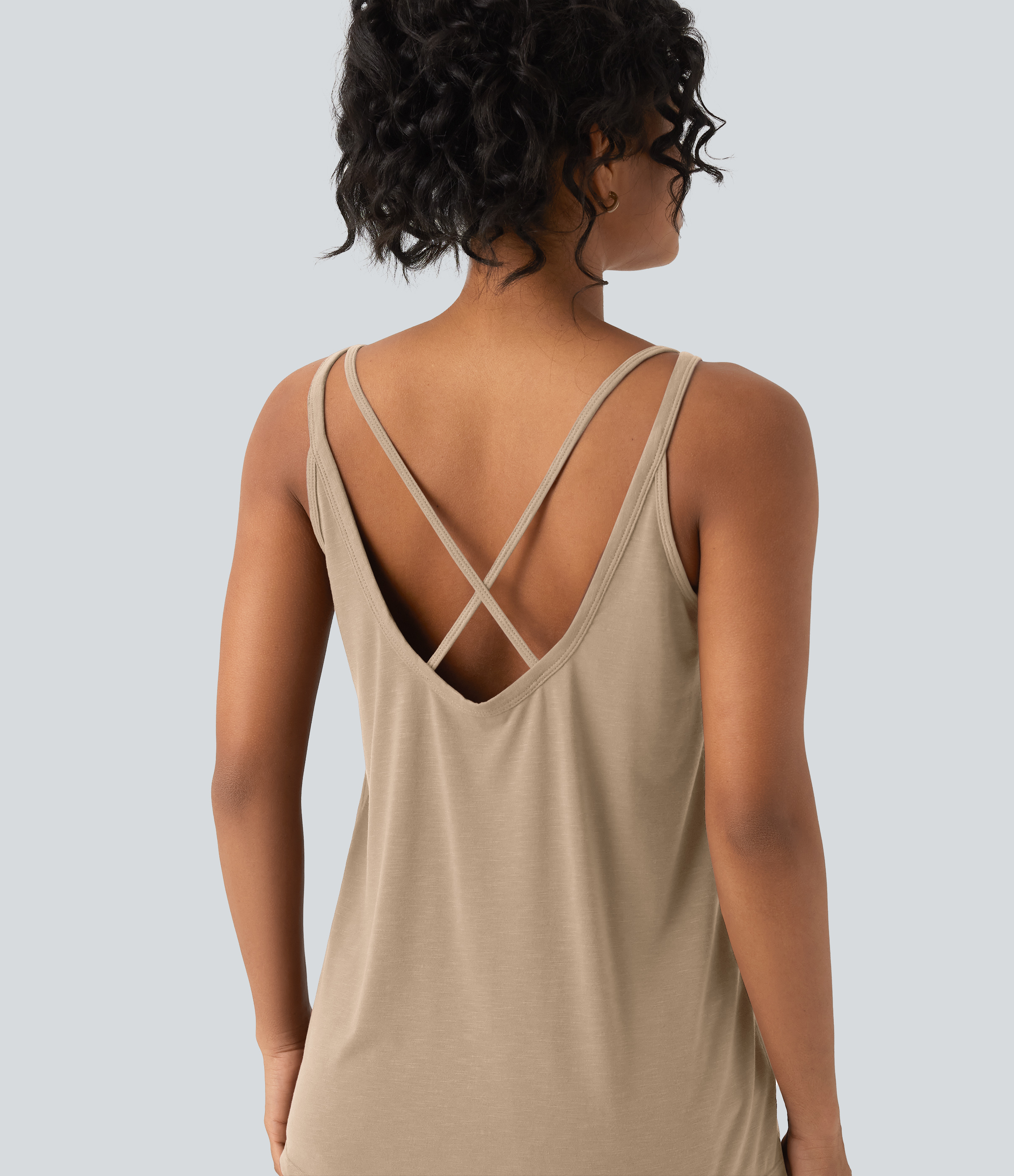 U Neck Relaxed Casual Tank Top