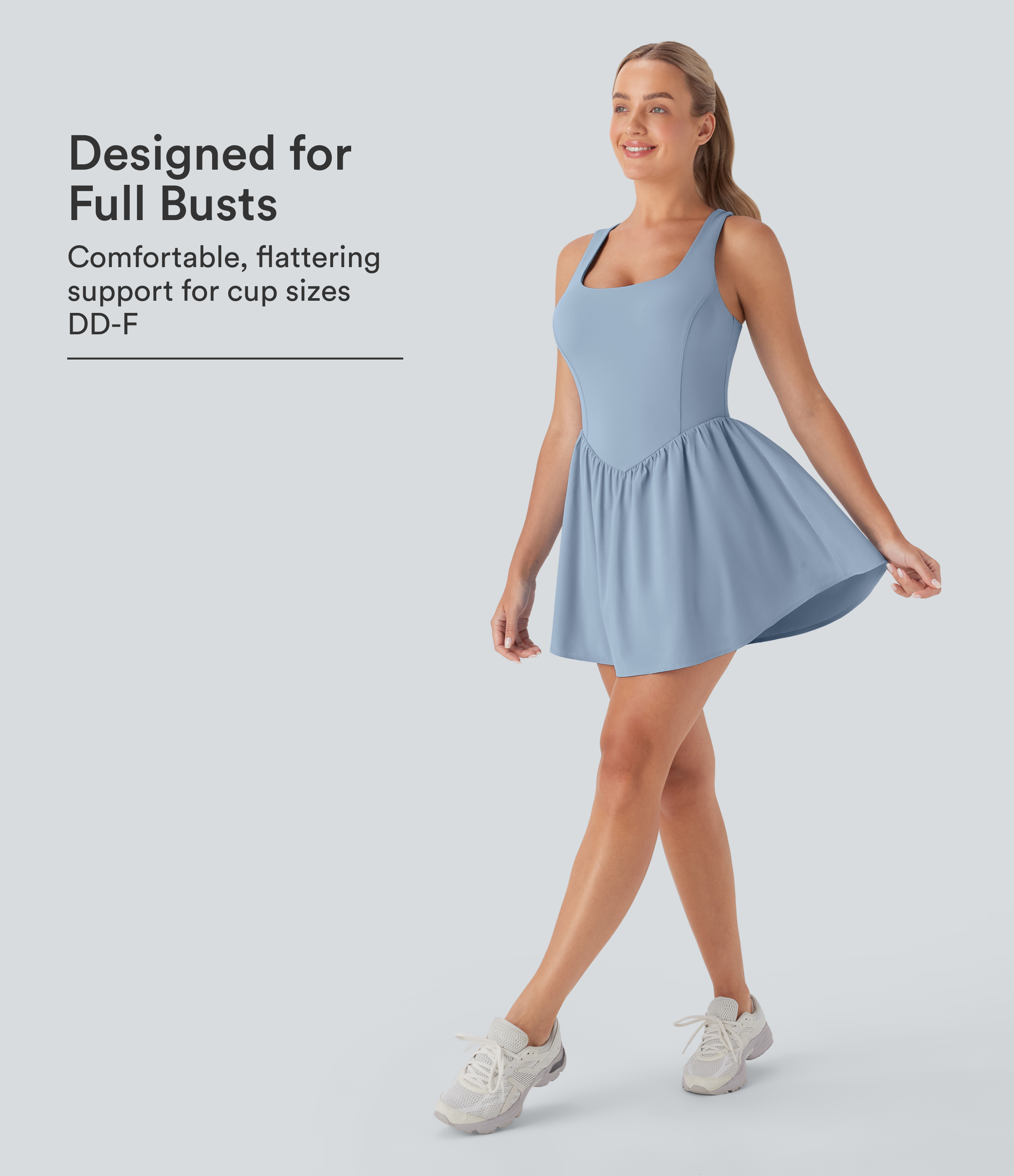Breezeful™ Corset 2-in-1 Pocket Mini Quick Dry Flowy Pickleball Active Dress E-G Cups