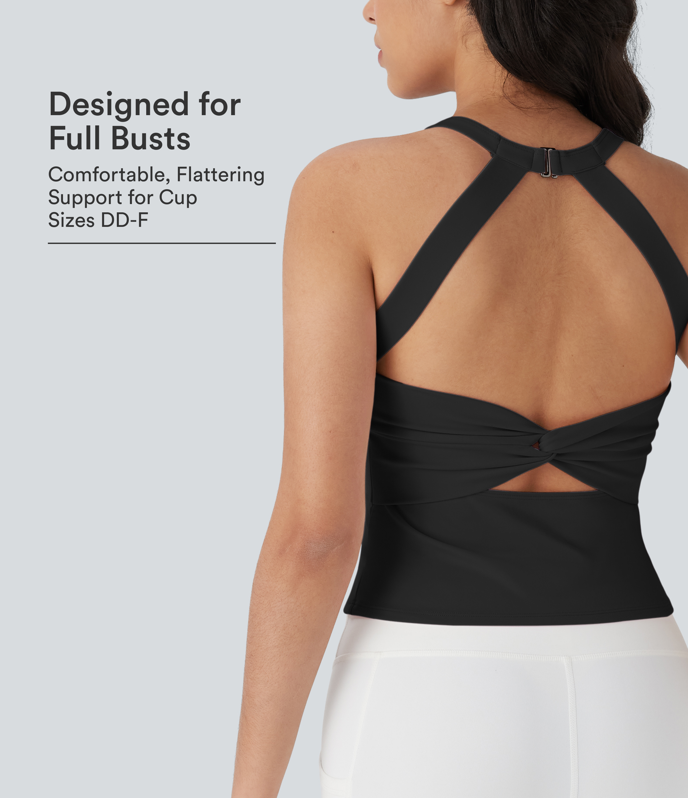 SoftlyZero™ Plush - Yoga-Tanktop mit Cut-Out-Design - E-G Cups