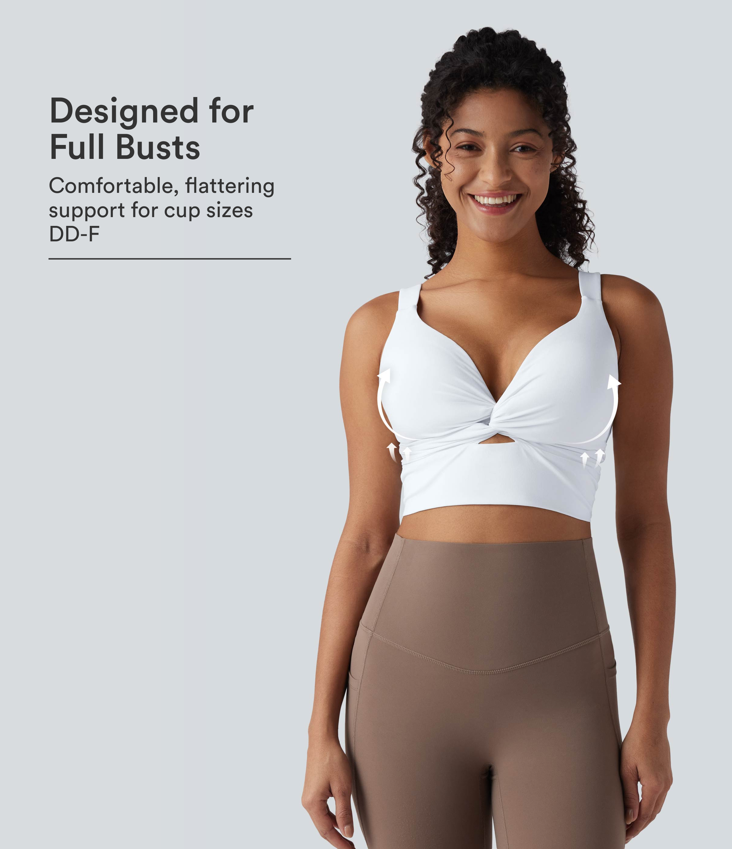 Halara UltraSculpt™ - Yoga-Sport-BH mit leichtem Support - Push-Up, E-G Cups