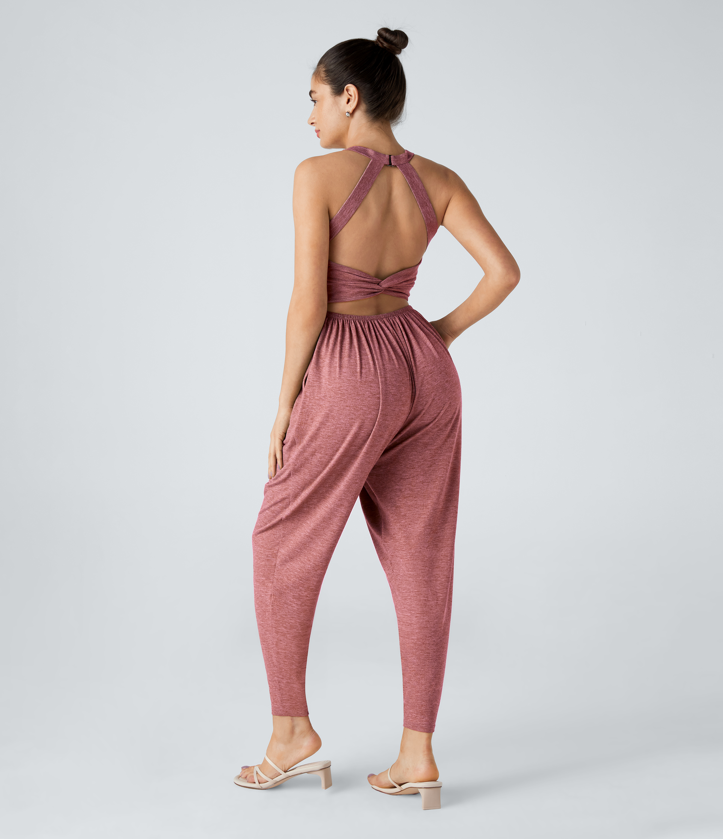 U Neck Pocket Harem Casual Jumpsuit-Easy Peezy Edition
