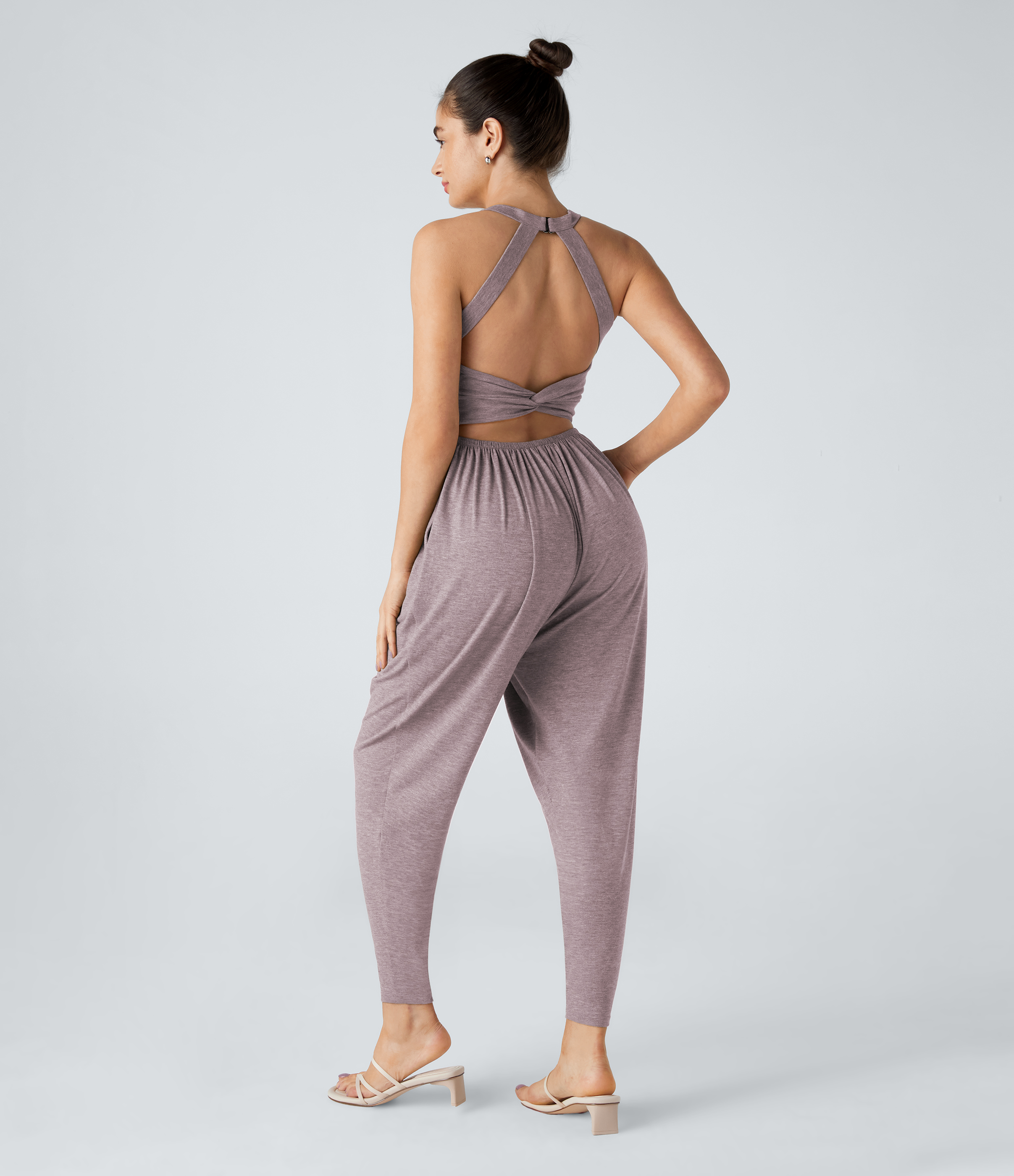 U Neck Pocket Harem Casual Jumpsuit-Easy Peezy Edition