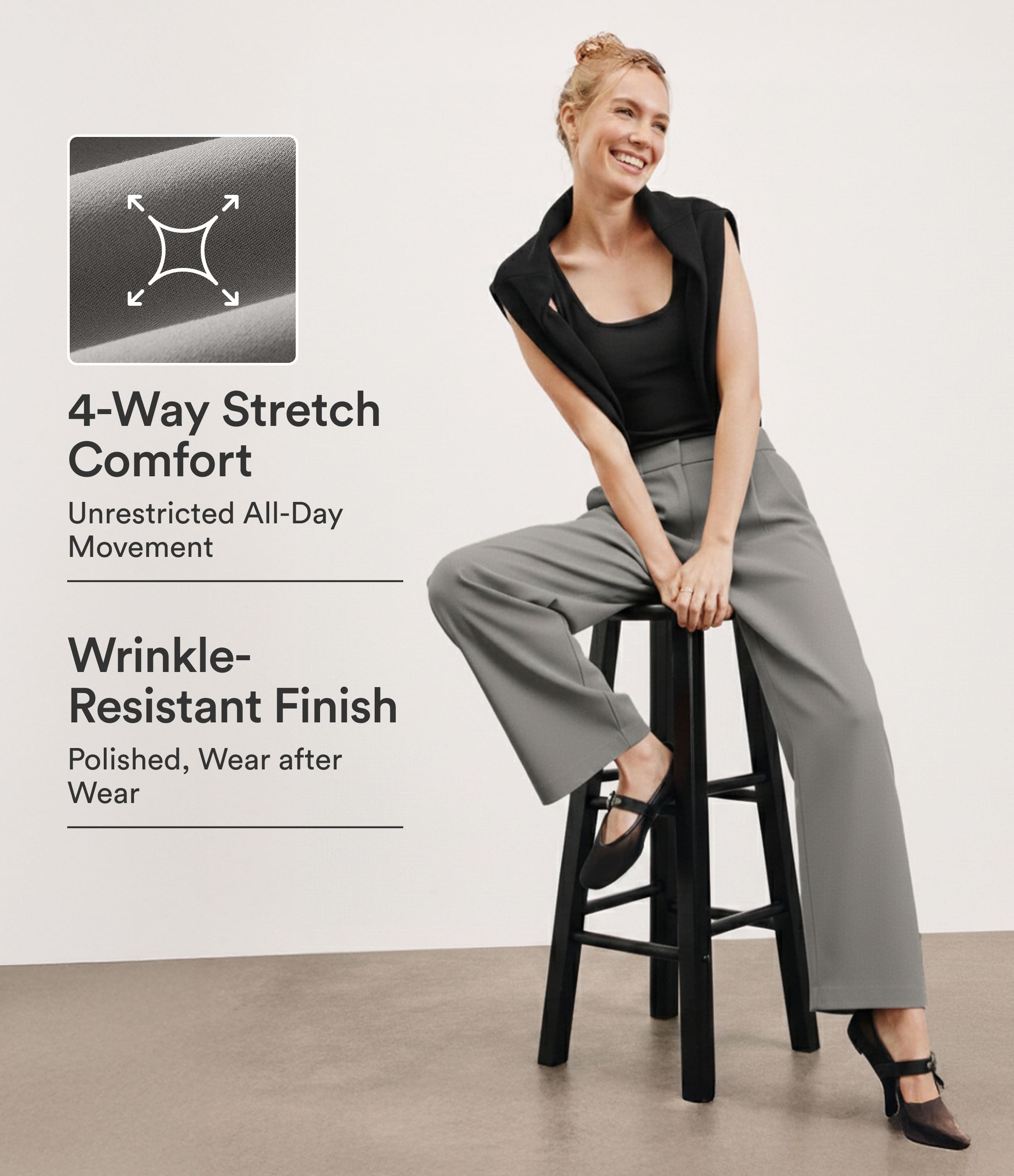 Halara Flex™ DayStretch High Waisted Pocket Straight Leg Work Trousers