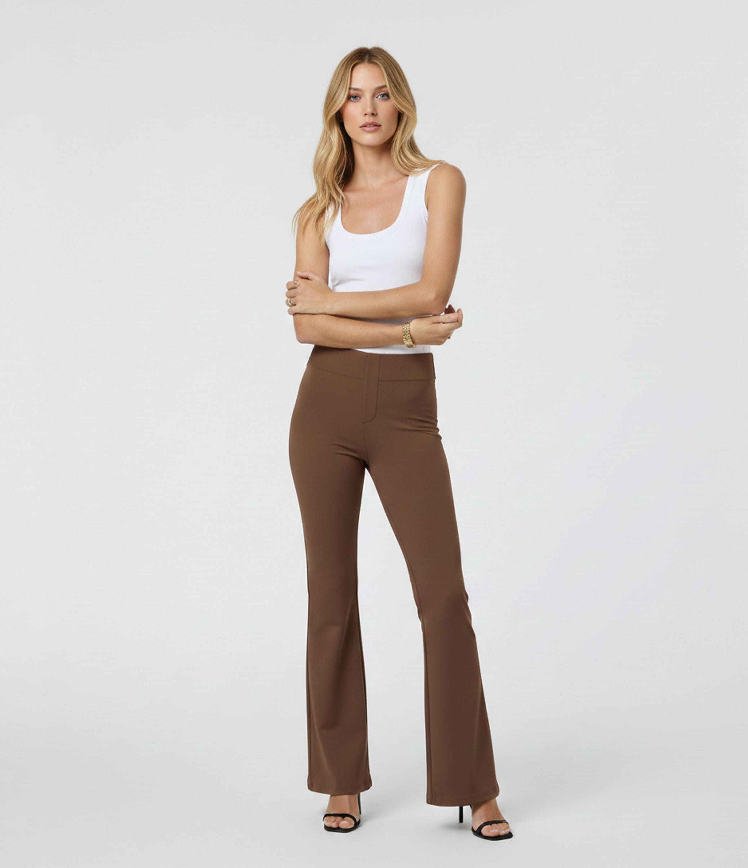 Halara Flex™ High Waisted Back Side Pocket Slight Flare Work Trousers