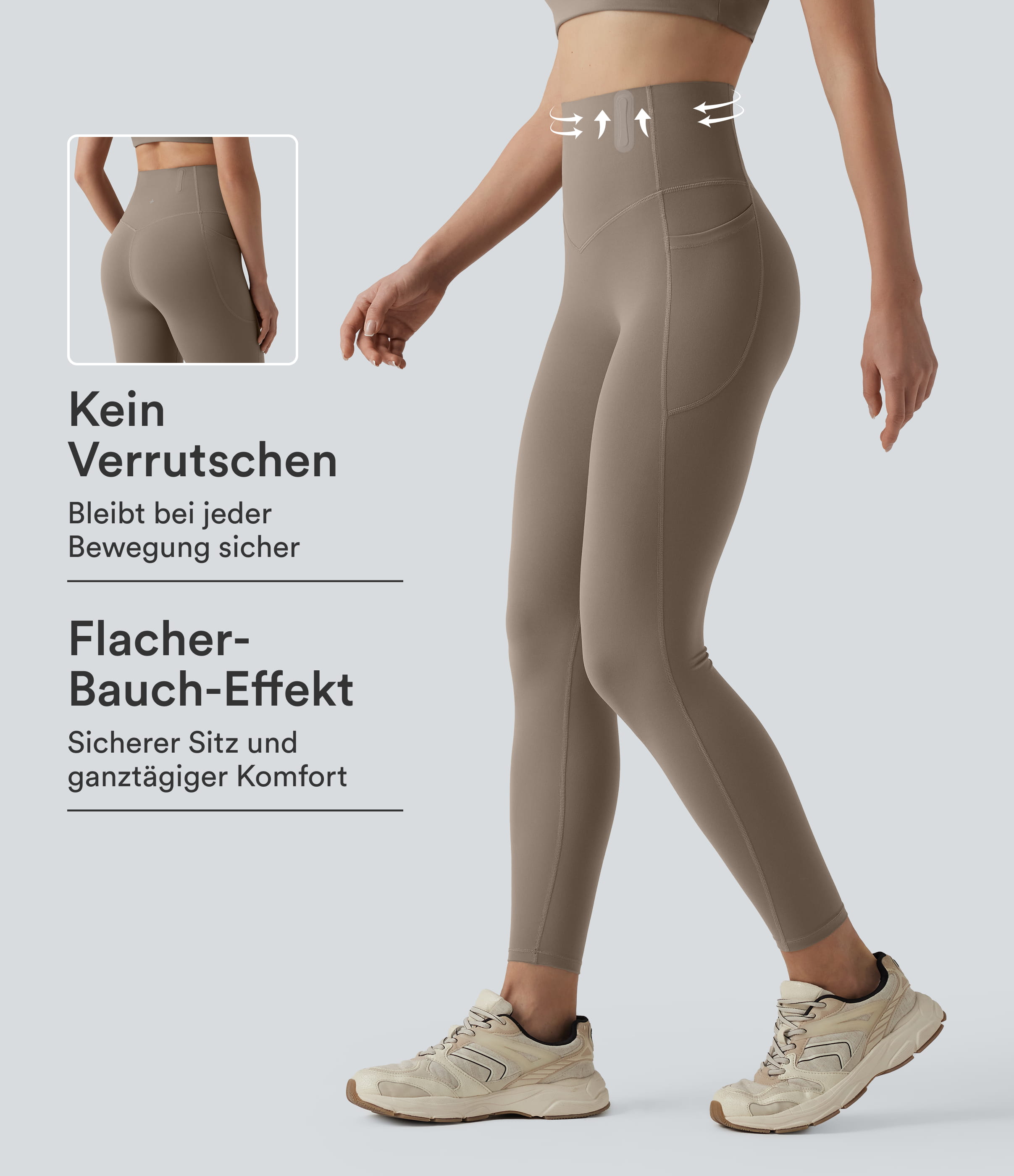 Halara UltraSculpt™ - Formende 7/8-Workout-Leggings mit hohem Bund, Seitentaschen und Bauchkontrolle