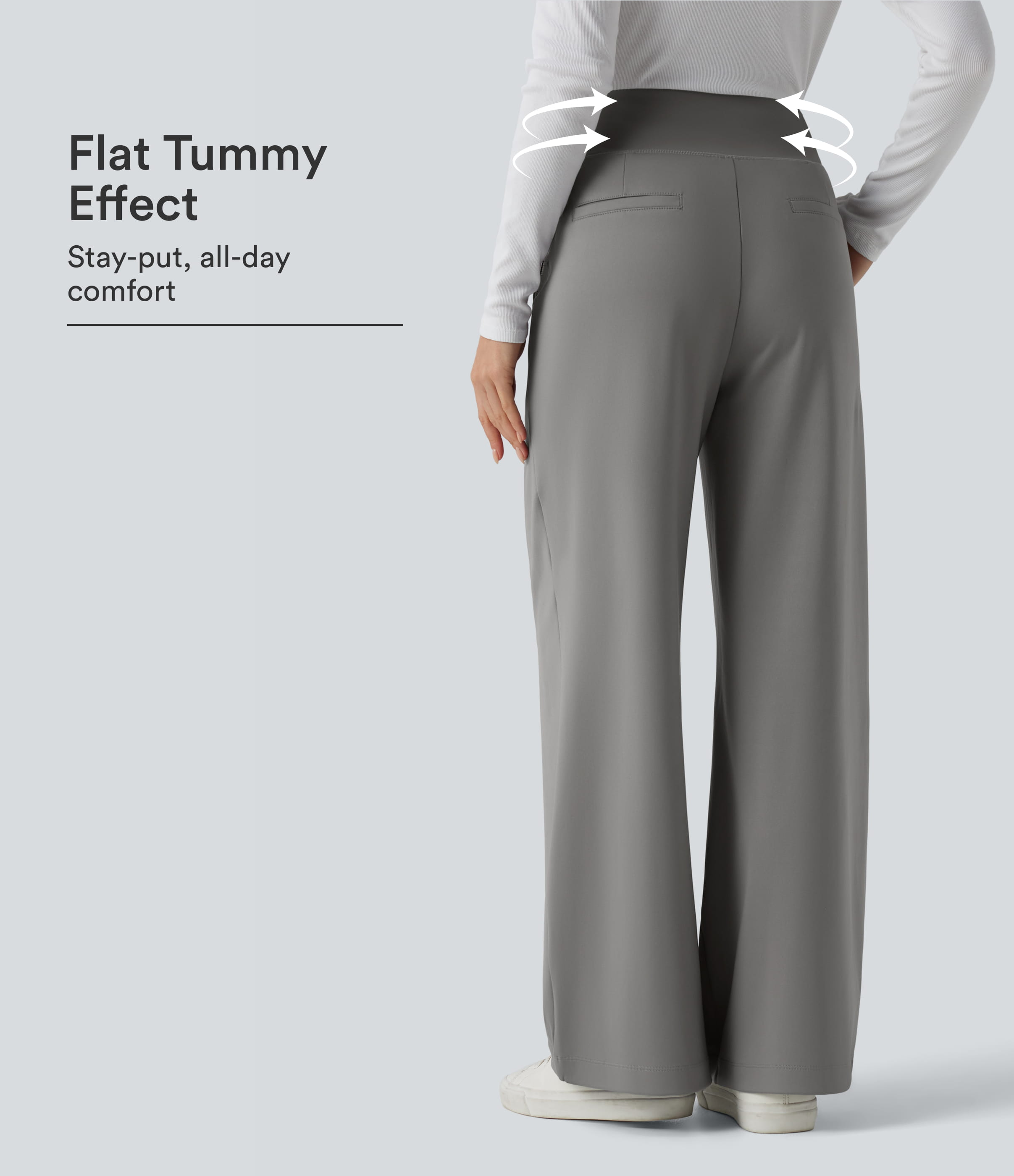 Halara Flex™ DayStretch High Waisted Tummy Control Straight Leg Work Pants with Pockets