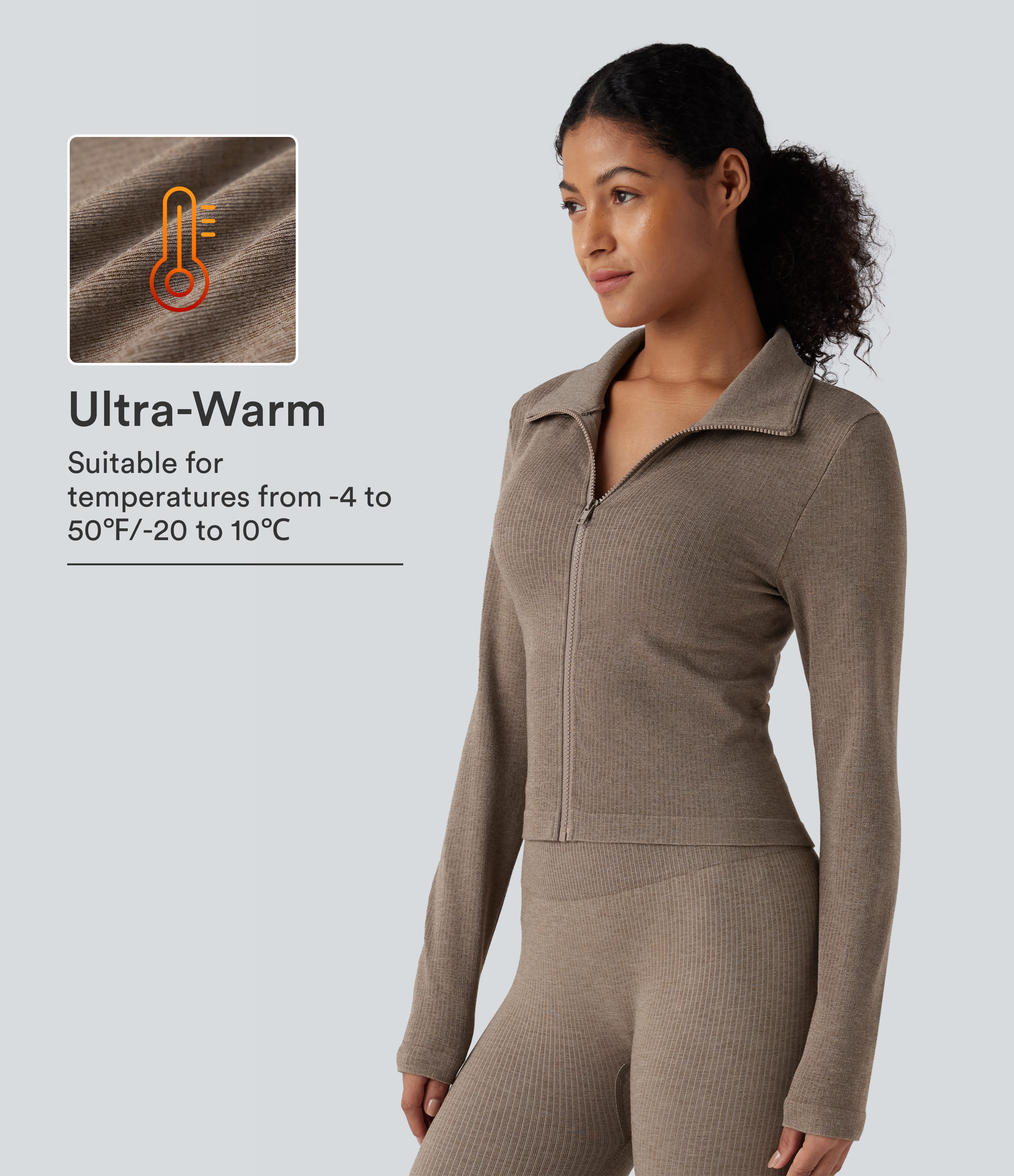 OneForm Seamless Flow Zipper Long Sleeve Yoga Warming Jacket