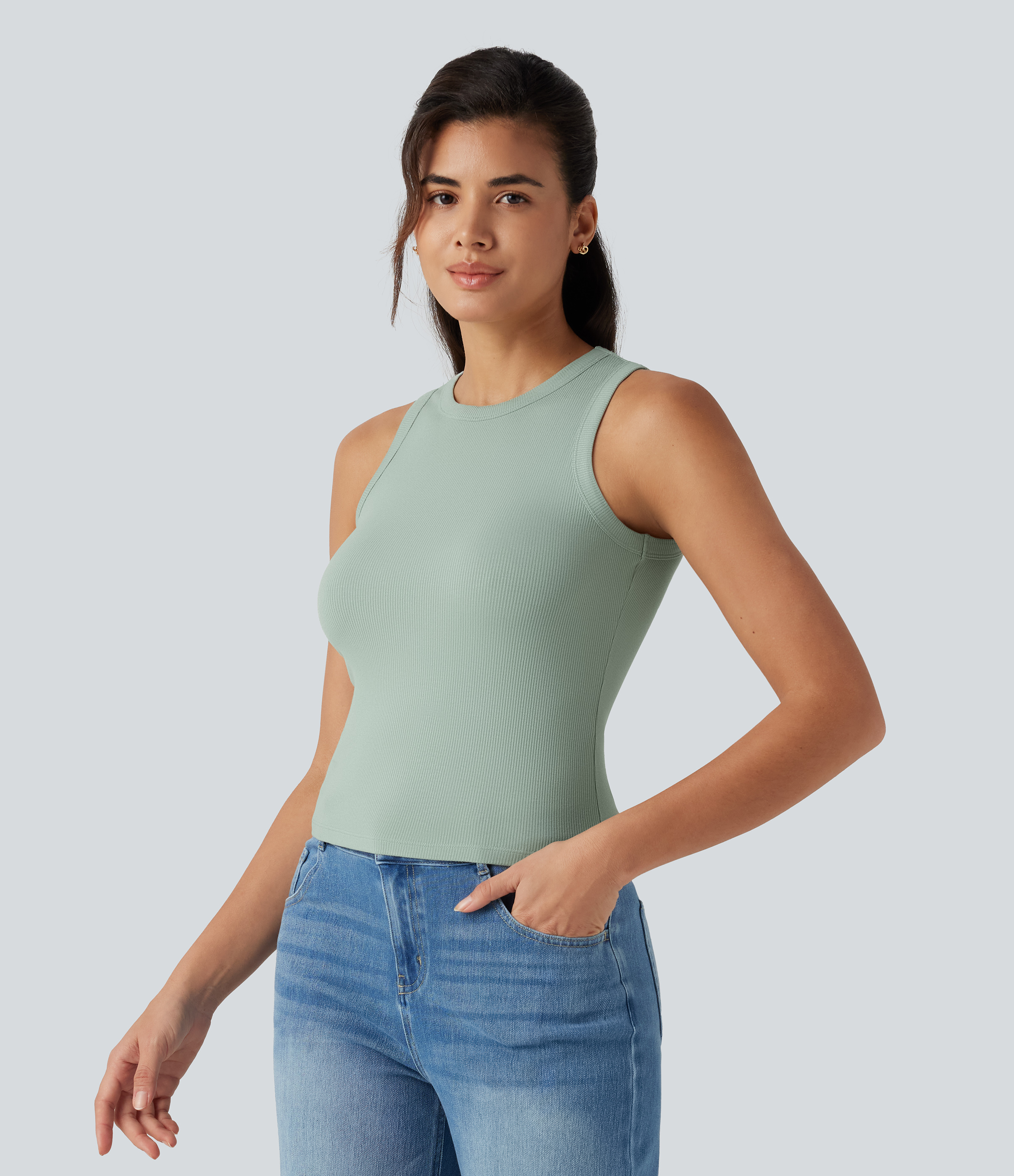 Lässiges Tanktop mit Rundhalsausschnitt